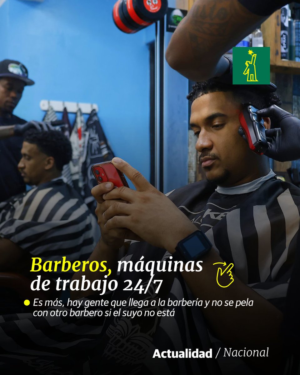 DiarioLibre's tweet photo. 🗞 | #NacionalDL | Barberos, máquinas de trabajo 24/7
🔗https://t.co/Fuf32Qrb4y
#DiarioLibre #Noticias #Barberos #SacrificioLaboral #CulturaDominicana #HistoriasDeEsfuerzo #Barbería https://t.co/OeVvk8g9M4