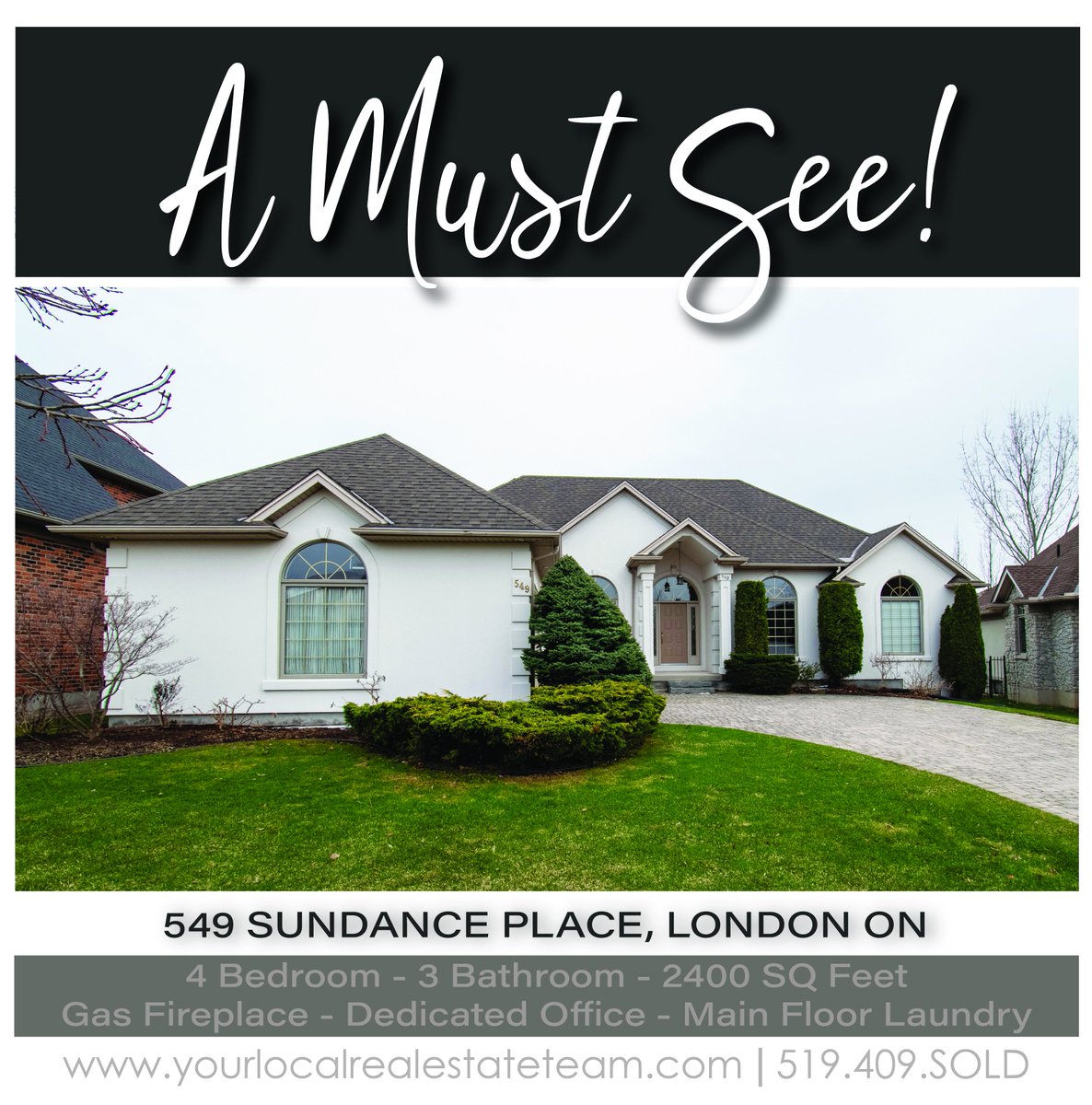 YLRETeam's tweet photo. Custom Luxury Bungalow in Sought-After North London Welcome to 549 Sundance Place – a stunning, custom-built L-shaped bungalow nestled in one of North London’s most desirable neighbourhoods. This meticulously designed stucco-finished home offers over 2,400 sq. ft. and much more! https://t.co/6Fe6CkaHjy