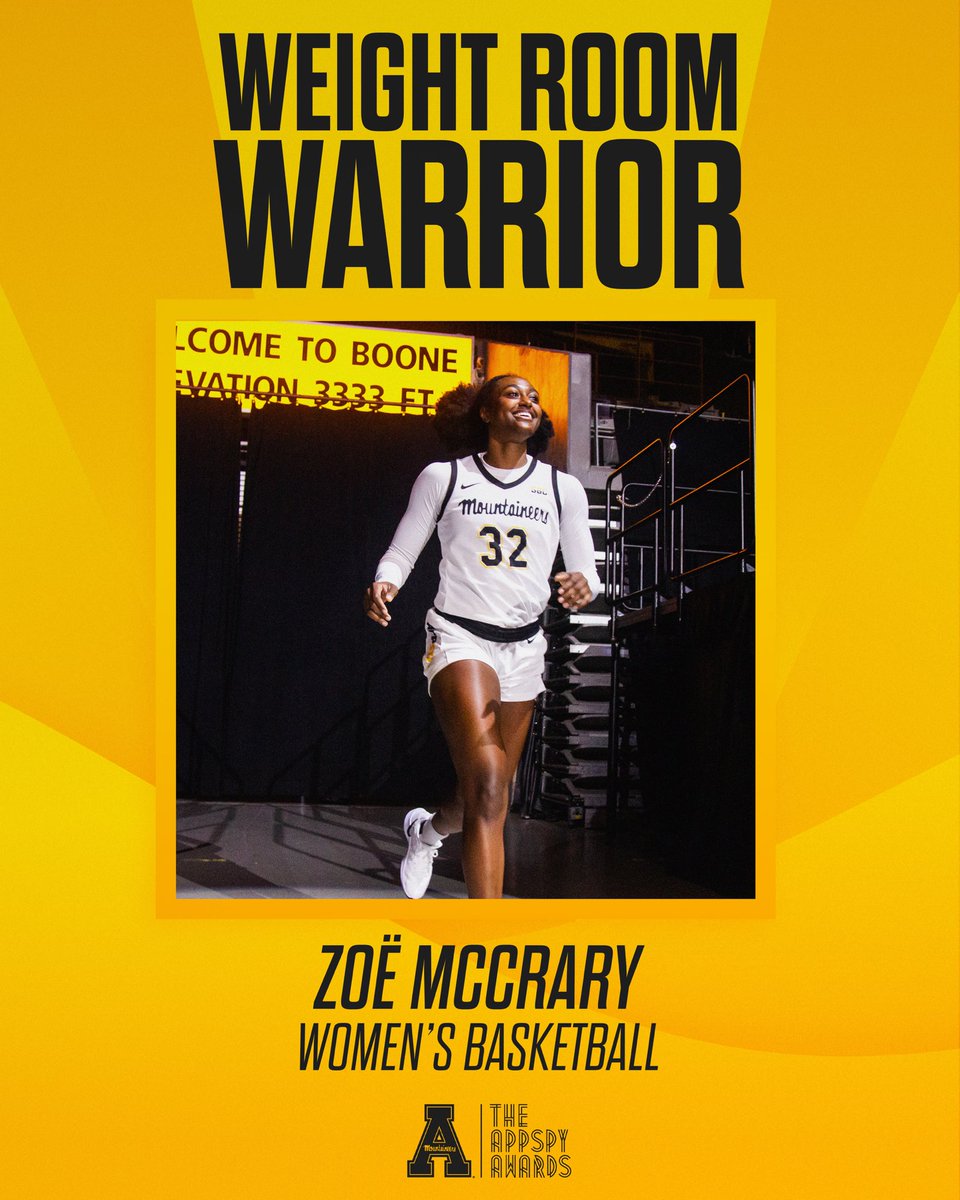 Putting the work in the weight room, Zoë McCrary has earned the 𝐖𝐞𝐢𝐠𝐡𝐭 𝐑𝐨𝐨𝐦 𝐖𝐚𝐫𝐫𝐢𝐨𝐫 award! 

#APPSPYs | #RareAir