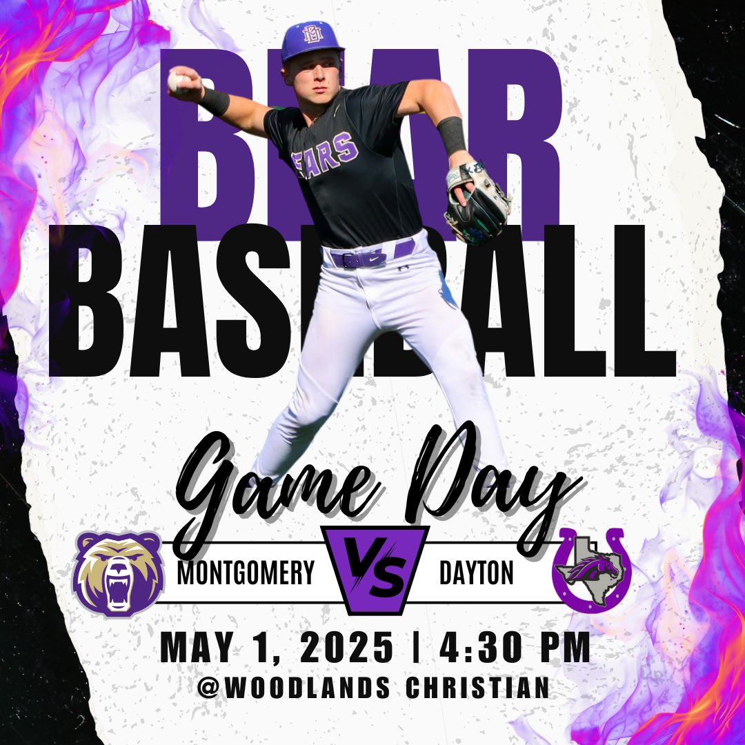 🚨 Playoff Update 🚨 

Game 1 vs Dayton will be played tomorrow, May 1st at 4:30 pm at Woodlands Christian High School

Games 2 and 3 will be discussed tomorrow.

#mhsbearbaseball #gobears #playoffs