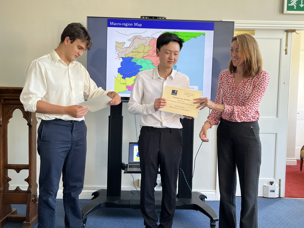 Oxford Economic & Social History (@oxfordesh) on Twitter photo Congratulations to Jem Ruf and Yunyufei Luo <a href="/YunyufeiL/">Yunyufei Luo</a> for winning this year’s Thirsk Prize for best MSc and MPhil dissertation! Congratulations to Jem Ruf and Yunyufei Luo <a href="/YunyufeiL/">Yunyufei Luo</a> for winning this year’s Thirsk Prize for best MSc and MPhil dissertation!