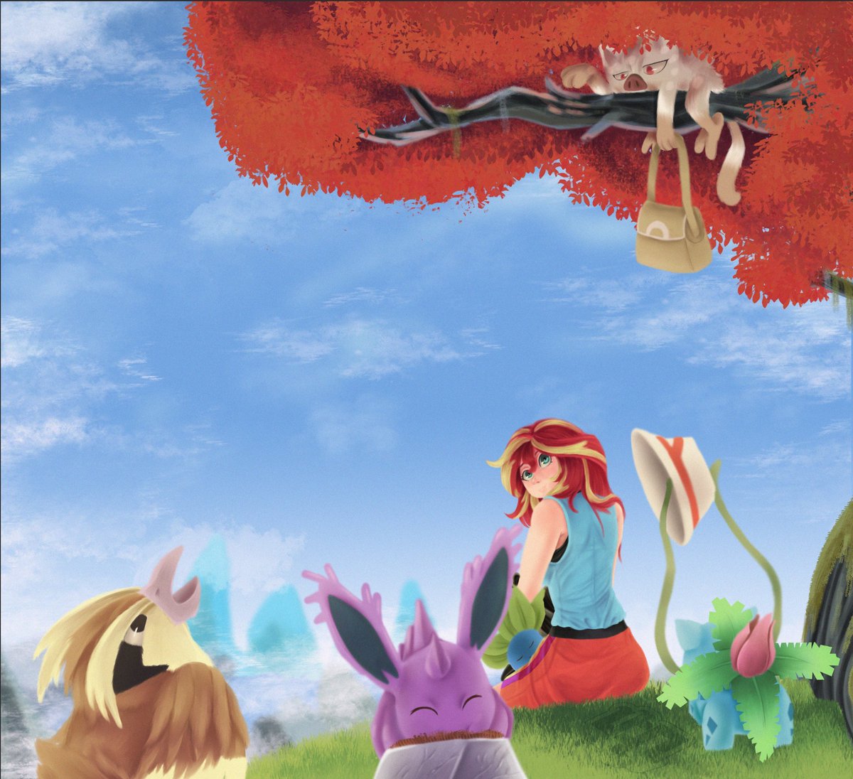 An illustration of the beautiful Sunset Shimmer with a Pokémon-themed twist. Since Sunset is our gamer, why not bring these two worlds together in a single artwork?  #draw #digiralart #mlp #sunsetshimmer #illustration

#mypastisnottoday2025