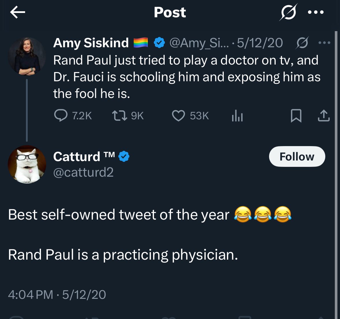 3YearLetterman's tweet image. We have a truly special Catturd v. Catturd v. Catturd v. Catturd entry

#CatturdVersusCatturd