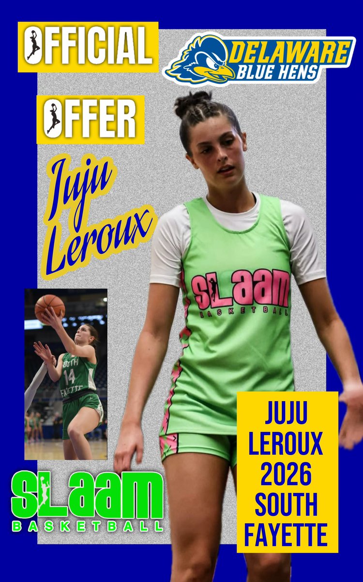 slaambasketball (@slaambasketball) on Twitter photo 🏀🎉 HUGE congrats to #SLAAMFam's own <a href="/juliett_leroux/">Juliette Leroux</a> on her official offer to play for <a href="/COACH_SCJ22/">Sarah Jenkins</a> & <a href="/DelawareWBB/">Delaware Women’s Basketball</a>! 🐔💙 Let’s GO!!! 🌟 <a href="/slaam2026jamal/">SLAAM 2026 Woodson</a> <a href="/SF_GirlsHoops/">South Fayette Lady Lions Basketball</a> <a href="/SelectEventsBB/">Select Events Basketball</a> #DelawareWBB #SLAAMBasketball 🏀🎉 HUGE congrats to #SLAAMFam's own <a href="/juliett_leroux/">Juliette Leroux</a> on her official offer to play for <a href="/COACH_SCJ22/">Sarah Jenkins</a> & <a href="/DelawareWBB/">Delaware Women’s Basketball</a>! 🐔💙 Let’s GO!!! 🌟 <a href="/slaam2026jamal/">SLAAM 2026 Woodson</a> <a href="/SF_GirlsHoops/">South Fayette Lady Lions Basketball</a> <a href="/SelectEventsBB/">Select Events Basketball</a> #DelawareWBB #SLAAMBasketball