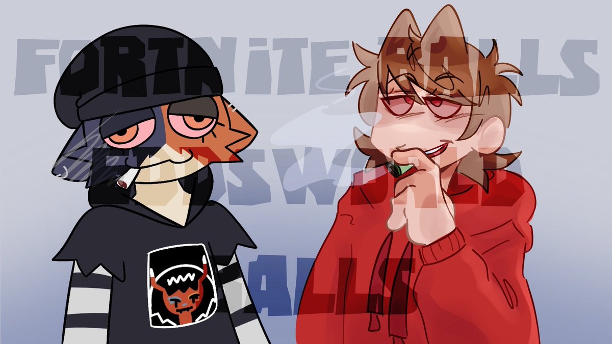 Awesome drawing i made with one my my besties <a href="/kabloozaz/">Temmie</a> of our current obsessions
.
.
.
.
.
.
.
.
.
#meowskulls #tord #Fortnite #eddsworld