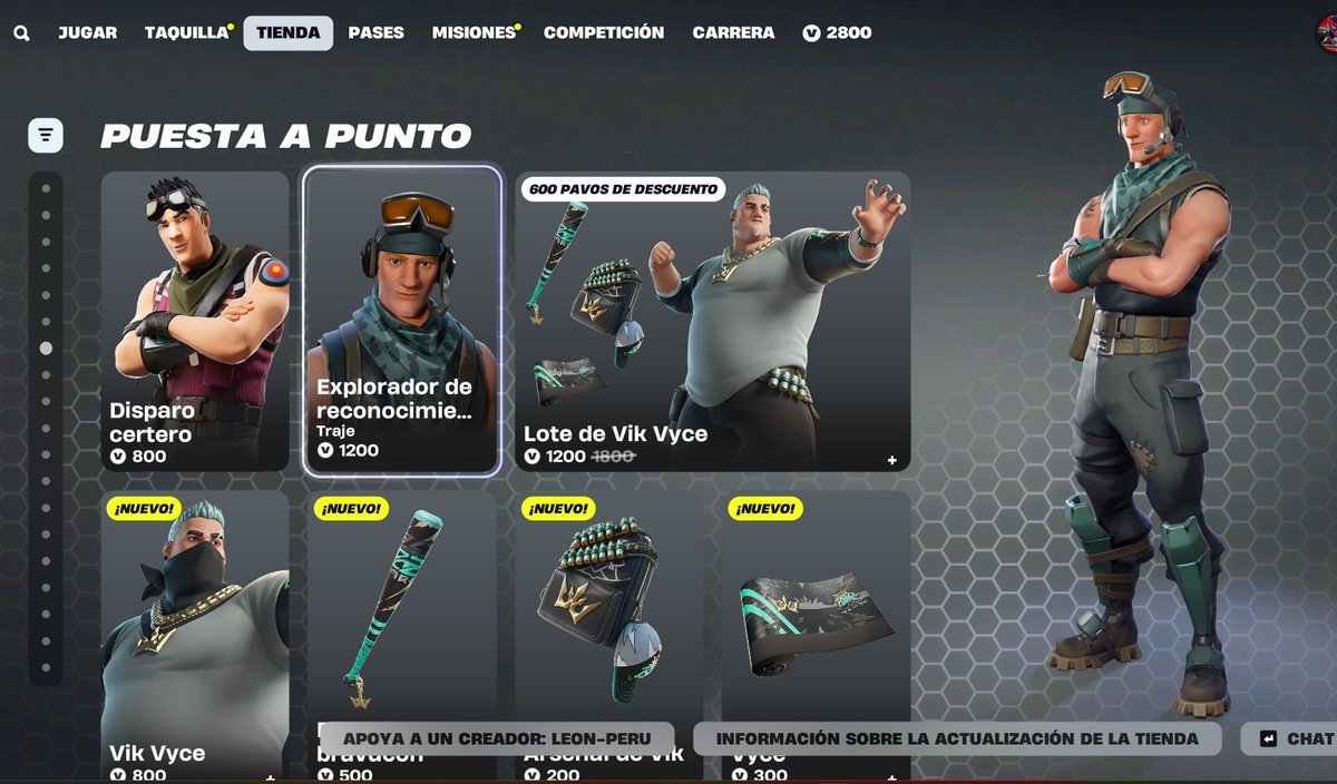 LeonPeruStore's tweet image. ⭐𝐅𝐎𝐑𝐓𝐍𝐈𝐓𝐄 𝐒𝐊𝐈𝐍 𝐕𝐈𝐀 𝐑𝐄𝐆𝐀𝐋𝐎 Tienda 30/03‼️
Los regalos de skin, mochilas, picos y otros que están en la tienda de FORTNITE. Yo te los envió vía regalo a tu cuenta, dame privado 🙂 S/ 1.80 cada 100 pavos - Pavos legal y con garantia ! Dame privado 💬