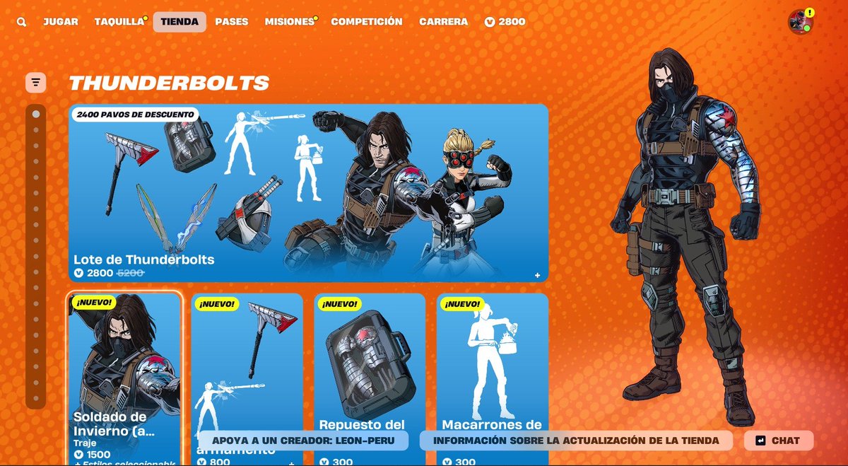 LeonPeruStore's tweet image. ⭐𝐅𝐎𝐑𝐓𝐍𝐈𝐓𝐄 𝐒𝐊𝐈𝐍 𝐕𝐈𝐀 𝐑𝐄𝐆𝐀𝐋𝐎 Tienda 30/03‼️
Los regalos de skin, mochilas, picos y otros que están en la tienda de FORTNITE. Yo te los envió vía regalo a tu cuenta, dame privado 🙂 S/ 1.80 cada 100 pavos - Pavos legal y con garantia ! Dame privado 💬