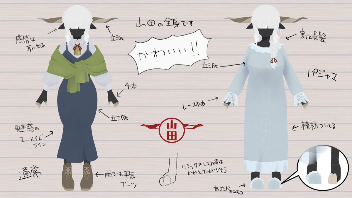 やあ、 #両目隠れ の #新人Vtuber を名乗ってもうちょいで1年になりそうな羊型獣人の山田羊です𓃞
週1ペースでゲームをします
穏やかお姉さんを自称しており事実そう
けどよく聞くと言動がおかしいらしいよ
絶対に目が出ないメカクレですよろしくお願いします
youtube.com/@yamadakamosir…