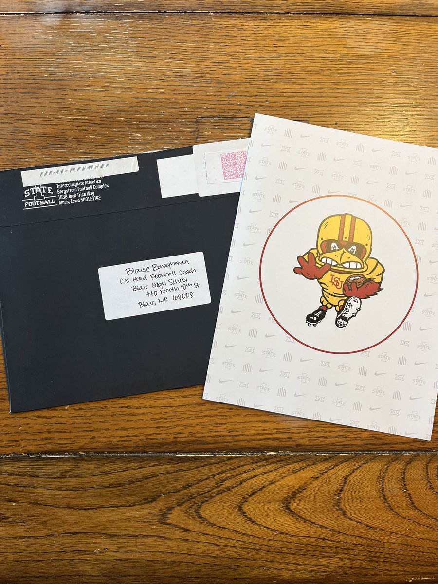 Blaise Baughman (@baughmanblaise) on Twitter photo Thanks <a href="/CycloneFB/">Iowa State Football</a> for the invite <a href="/ISUMattCampbell/">Matt Campbell</a> <a href="/CoachJackson00/">Zay Jackson</a> look forward to getting up there and competing! Thanks <a href="/CycloneFB/">Iowa State Football</a> for the invite <a href="/ISUMattCampbell/">Matt Campbell</a> <a href="/CoachJackson00/">Zay Jackson</a> look forward to getting up there and competing!
