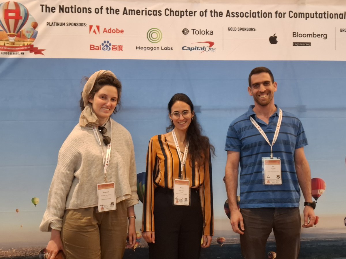 HUJI NLP (@nlphuji) on Twitter photo We're at #NAACL2025! Presenting:
๐Cross-Lingual and Cross-Cultural Variation in Image Descriptions
Thu May 1, 5:00 PM Ruidoso
๐The State and Fate of Summarization Datasets: A Survey
Fri May 2, 12:00 PM Ruidoso
<a href="/uriberger88/">Uri Berger</a> , <a href="/Shachar_Don/">Shachar Don-Yehiya</a>, <a href="/Dahan_Noam/">Noam Dahan</a> We're at #NAACL2025! Presenting:
๐Cross-Lingual and Cross-Cultural Variation in Image Descriptions
Thu May 1, 5:00 PM Ruidoso
๐The State and Fate of Summarization Datasets: A Survey
Fri May 2, 12:00 PM Ruidoso
<a href="/uriberger88/">Uri Berger</a> , <a href="/Shachar_Don/">Shachar Don-Yehiya</a>, <a href="/Dahan_Noam/">Noam Dahan</a>