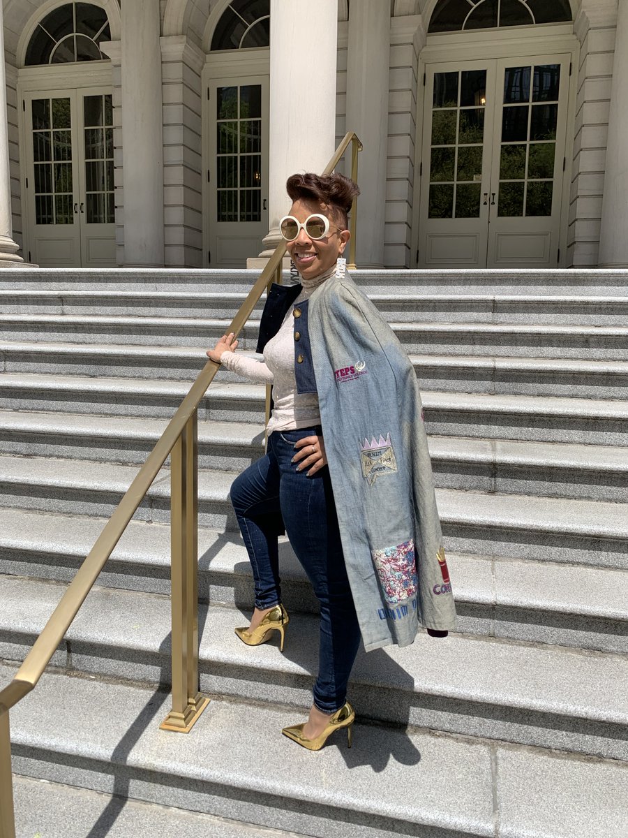 This year, <a href="/CommishCumbo/">Laurie Cumbo</a> also took part in the Mayor’s Office to End Domestic and Gender-Based Violence’s (<a href="/nycendgbv/">Office to End Domestic and Gender-Based Violence</a>) campaign by wearing the “Consent Cape,” a symbolic piece designed by Celestino Couture to raise awareness alongside <a href="/DenimDayNYC/">Denim Day NYC</a>.