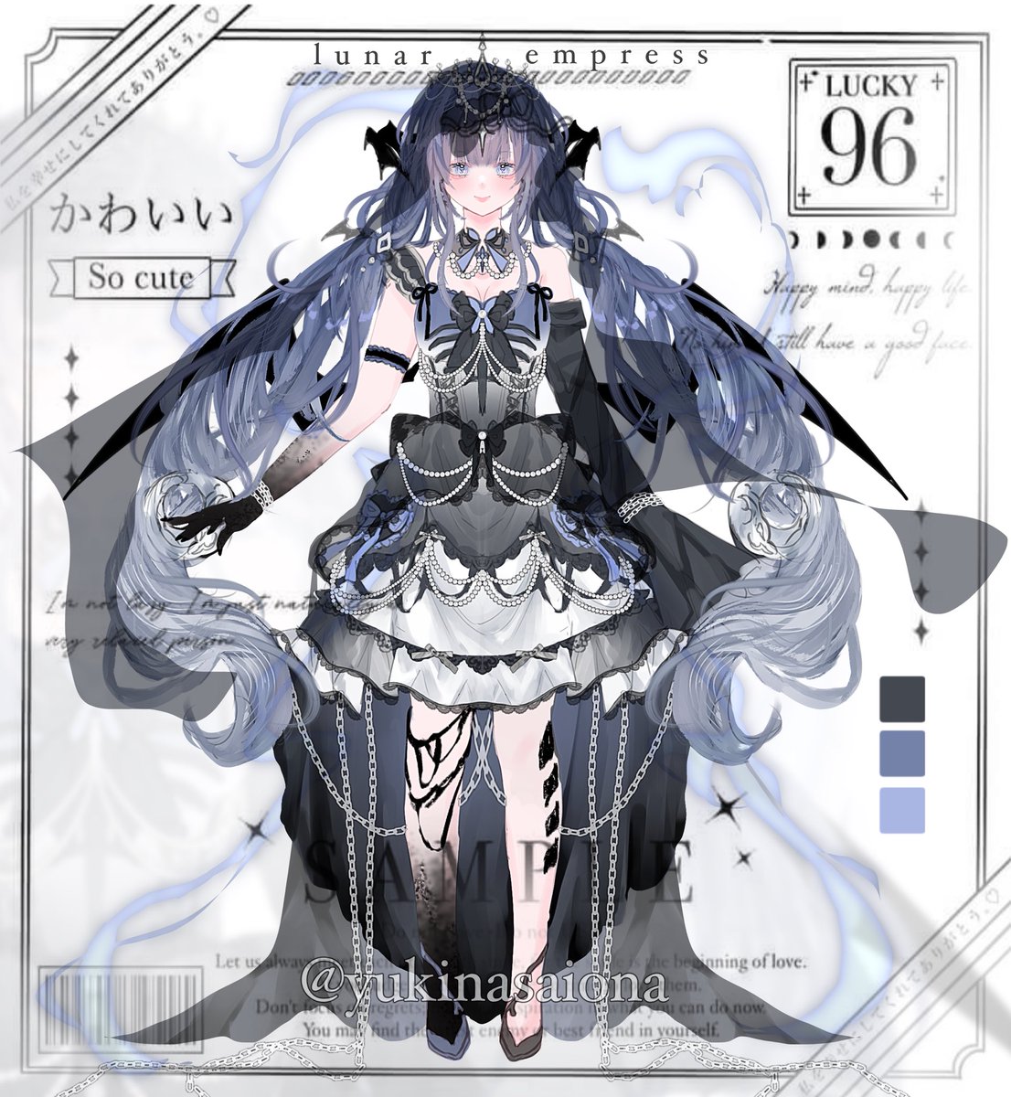 【🌊🌙lunar empress】
— adoptable available on my vgen 

details in replies 🛒⬇️
#adoptable