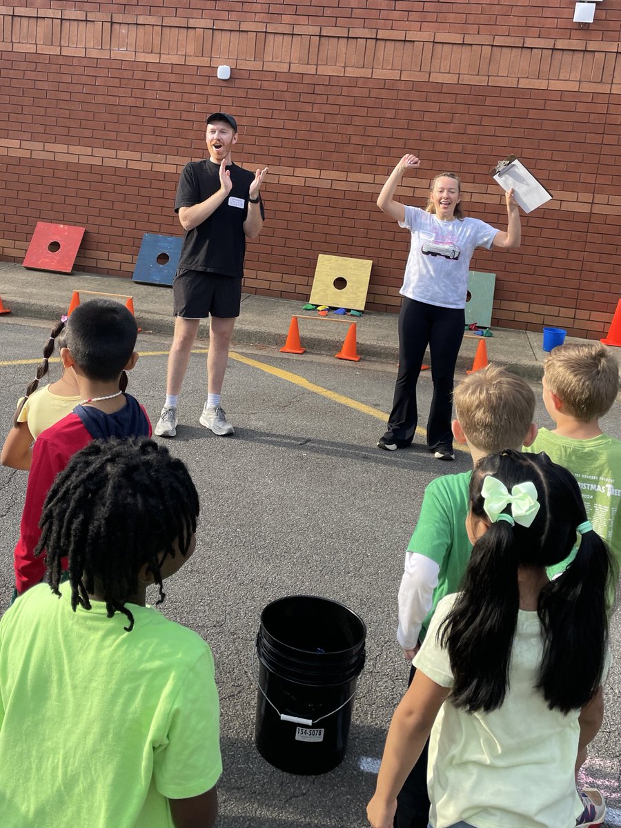 Awesome brother/sister volunteer team running the Bean Bag Toss! They brought the excitement and lots of enthusiasm! The bonus is that they are former students of mine from KES! <a href="/KennesawElem/">Kennesaw Elementary</a> <a href="/cobbhpe/">cobbhpe</a> <a href="/GAHPERD/">Georgia AHPERD</a> <a href="/CobbSchools/">Cobb County Schools</a>