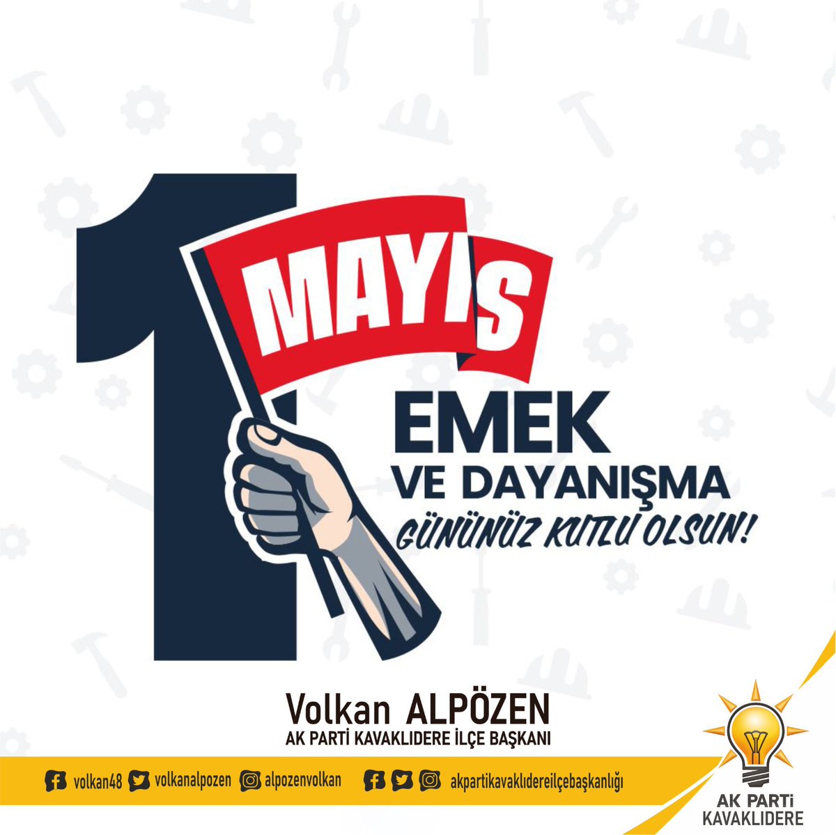 Ak Parti Kavaklıdere 🇹🇷 (@akkavaklidere) on Twitter photo #1Mayıs işçi ve emekçi gününüz kutlu olsun.
<a href="/volkanalpozen/">Volkan Alpözen</a>
Ak Parti Kavaklıdere İlçe Başkanı #1Mayıs işçi ve emekçi gününüz kutlu olsun.
<a href="/volkanalpozen/">Volkan Alpözen</a>
Ak Parti Kavaklıdere İlçe Başkanı