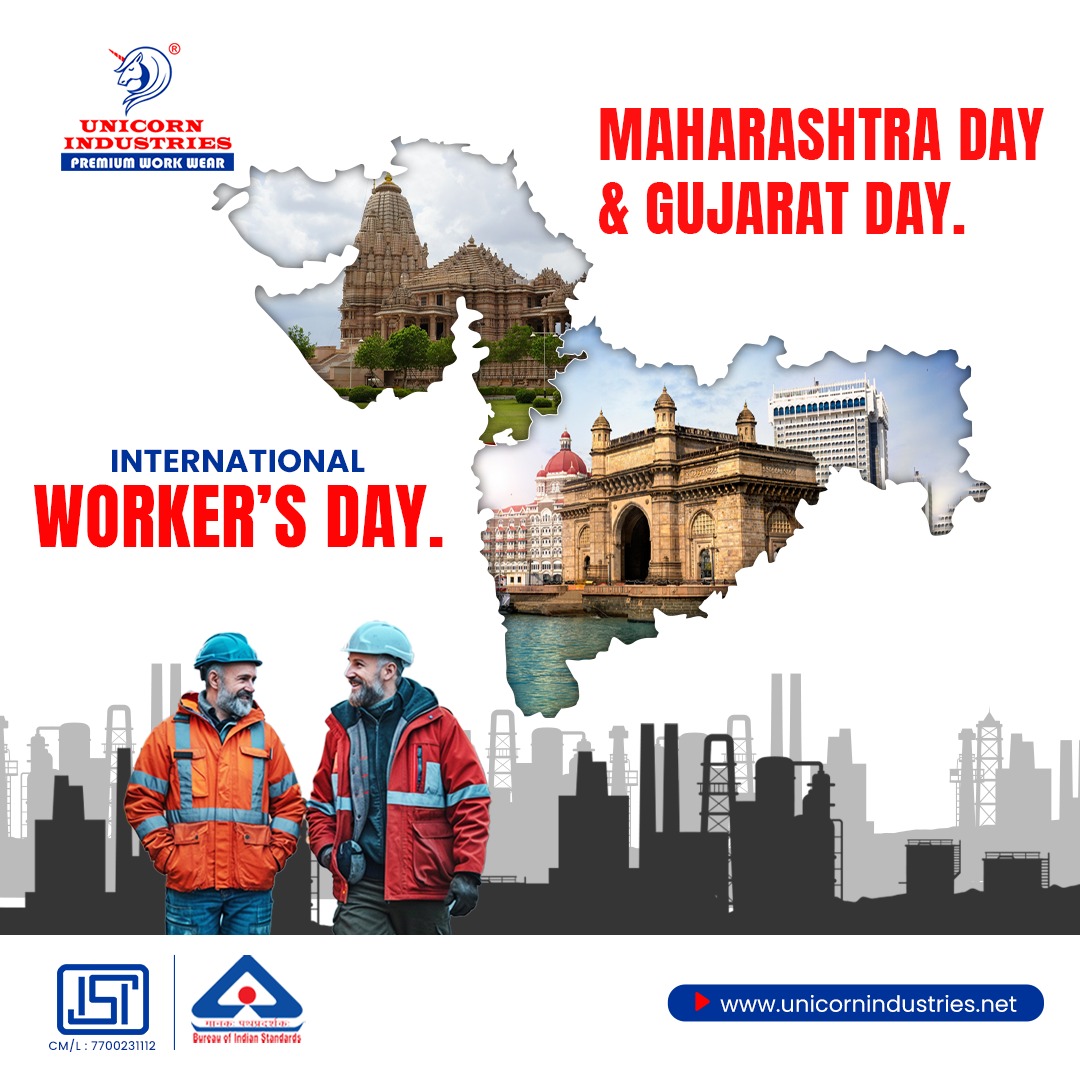 On this day of unity, let’s celebrate the rich heritage of Maharashtra, the entrepreneurial heart of Gujarat, and the unwavering strength of our workers.

#May1 #UnityAndLabor #JaiMaharashtra #GujaratPride #WorkersDay  #SaluteToWorkers #MaharashtraDay #GujaratSthapanaDay #Labour