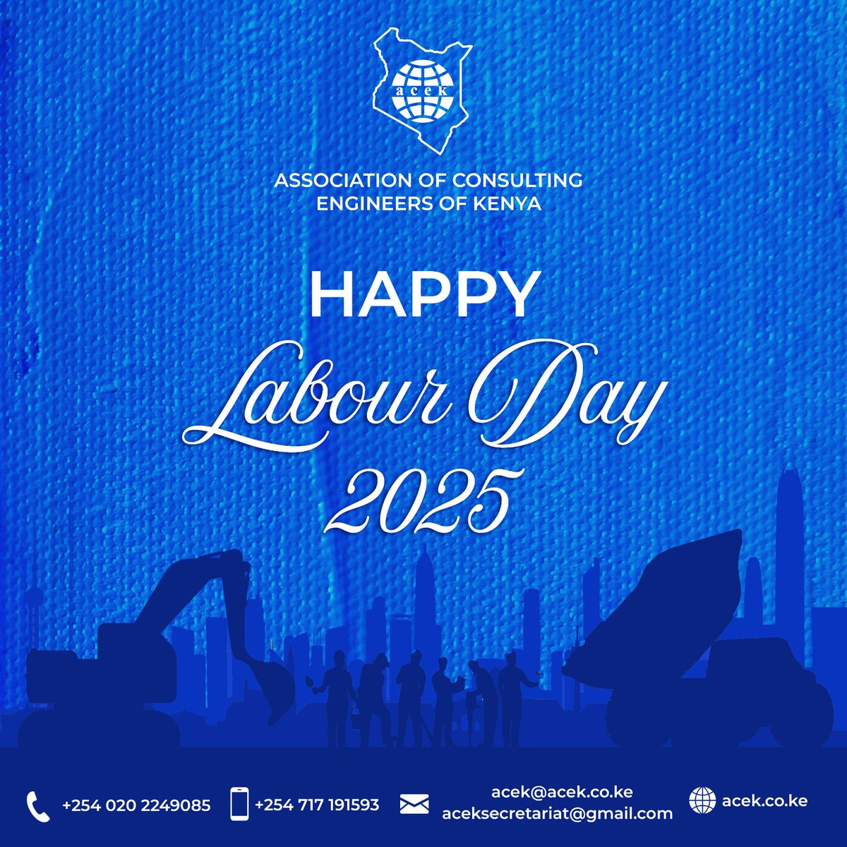 The Association of Consulting Engineers of Kenya (@acek1968) on Twitter photo Happy Labour Day from the Association of Consulting Engineers of Kenya (ACEK)!
<a href="/AcekFL_Kenya/">ACEK- Future Leaders</a> Happy Labour Day from the Association of Consulting Engineers of Kenya (ACEK)!
<a href="/AcekFL_Kenya/">ACEK- Future Leaders</a>