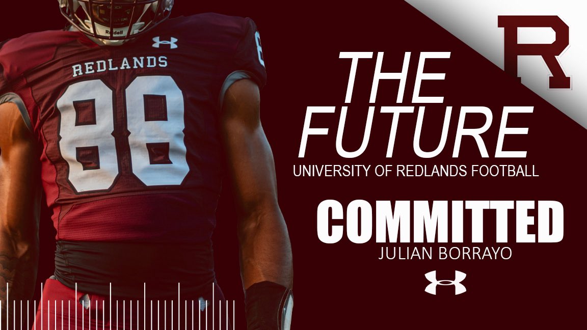 Julian “Jules” Borrayo (@julianborrayo11) on Twitter photo Beyond blessed and grateful to announce my commitment to the University of Redlands!! <a href="/CoachAcciani/">Eric Acciani</a> <a href="/UR_CoachMariani/">Joey Mariani</a> <a href="/Coach_Hayashi/">Brandon Hayashi 🇯🇵🇪🇬</a> Beyond blessed and grateful to announce my commitment to the University of Redlands!! <a href="/CoachAcciani/">Eric Acciani</a> <a href="/UR_CoachMariani/">Joey Mariani</a> <a href="/Coach_Hayashi/">Brandon Hayashi 🇯🇵🇪🇬</a>