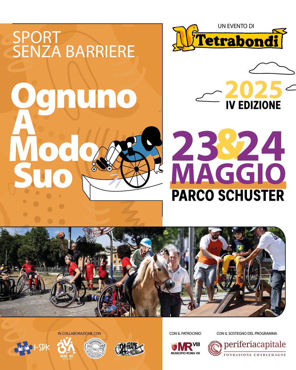 Torniamo a travolgere tutto, a trasformare la realtà, a costruire inclusività universale, diritto all’adrenalina, felicità collettiva.
Due giorni di libertà e allegria a cui invitiamo tutti e tutte, per mescolare competenze e bisogni, per trasformare la società, OGNUNO A MODO SUO