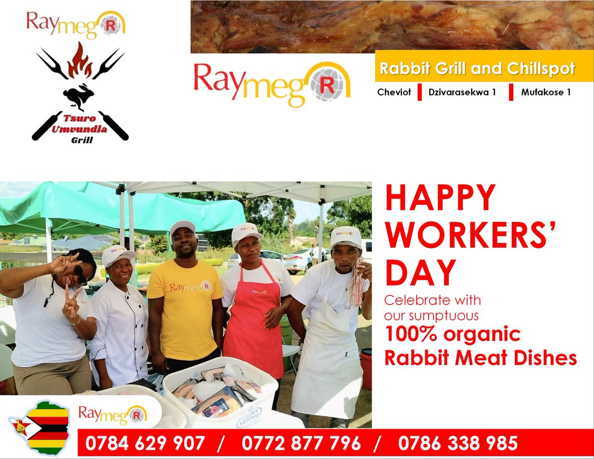 RaymegMeat's tweet photo. Happy Workers' Day to the Raymeg Rabbit Grill and Chillspot team! Thanks for your hard work, dedication, and passion for delivering great food and service. Your efforts make every day special for customers.
#LabourDay2025 #Raymeg #HealthyEating https://t.co/xinPlPv584