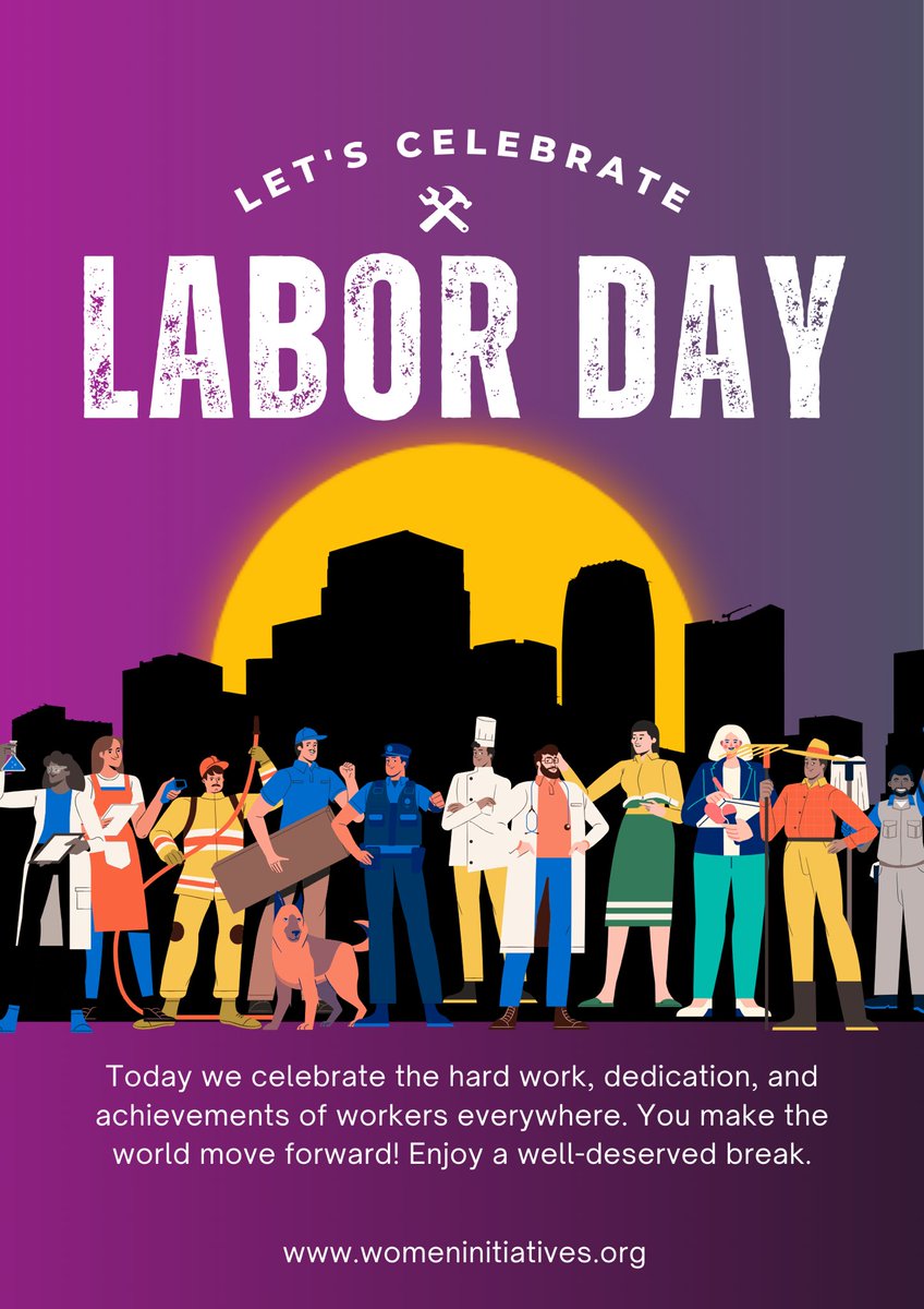 On this Labor Day, we honor the hands and hearts that build our world. Every worker deserves dignity, fairness, and justice. Let’s keep pushing for safe, equitable workplaces—because progress is only real when it includes everyone. #LaborDay #JusticeAtWork #FairWork #WorkersRight