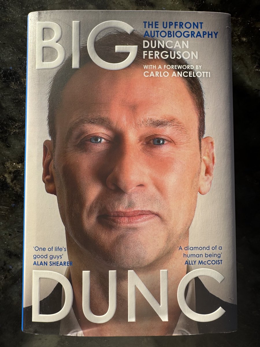 Duncan Ferguson has poured his heart and soul into this (I poured the tea and pressed record). Headlines rolling soon on the content. Plus interviews. Thanks to Carlo Ancelotti for the foreword.📘out next week, pre-order linktr.ee/bigduncbook + event 🏴󠁧󠁢󠁳󠁣󠁴󠁿 waterstones.com/events/in-conv…