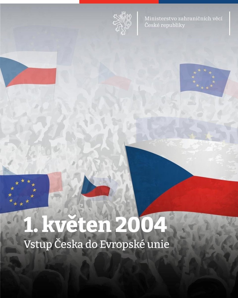 Před 21 lety se Česko 🇨🇿 stalo nedílnou součástí velké evropské rodiny. Členství v EU a <a href="/NATO/">NATO</a> je základem naší svobody, prosperity a bezpečnosti. 
 
Od svého vstupu do Unie Česko ukazuje, že je spolehlivým a rovnocenným partnerem. Budoucnost Evropy tvoříme společně! 🤝