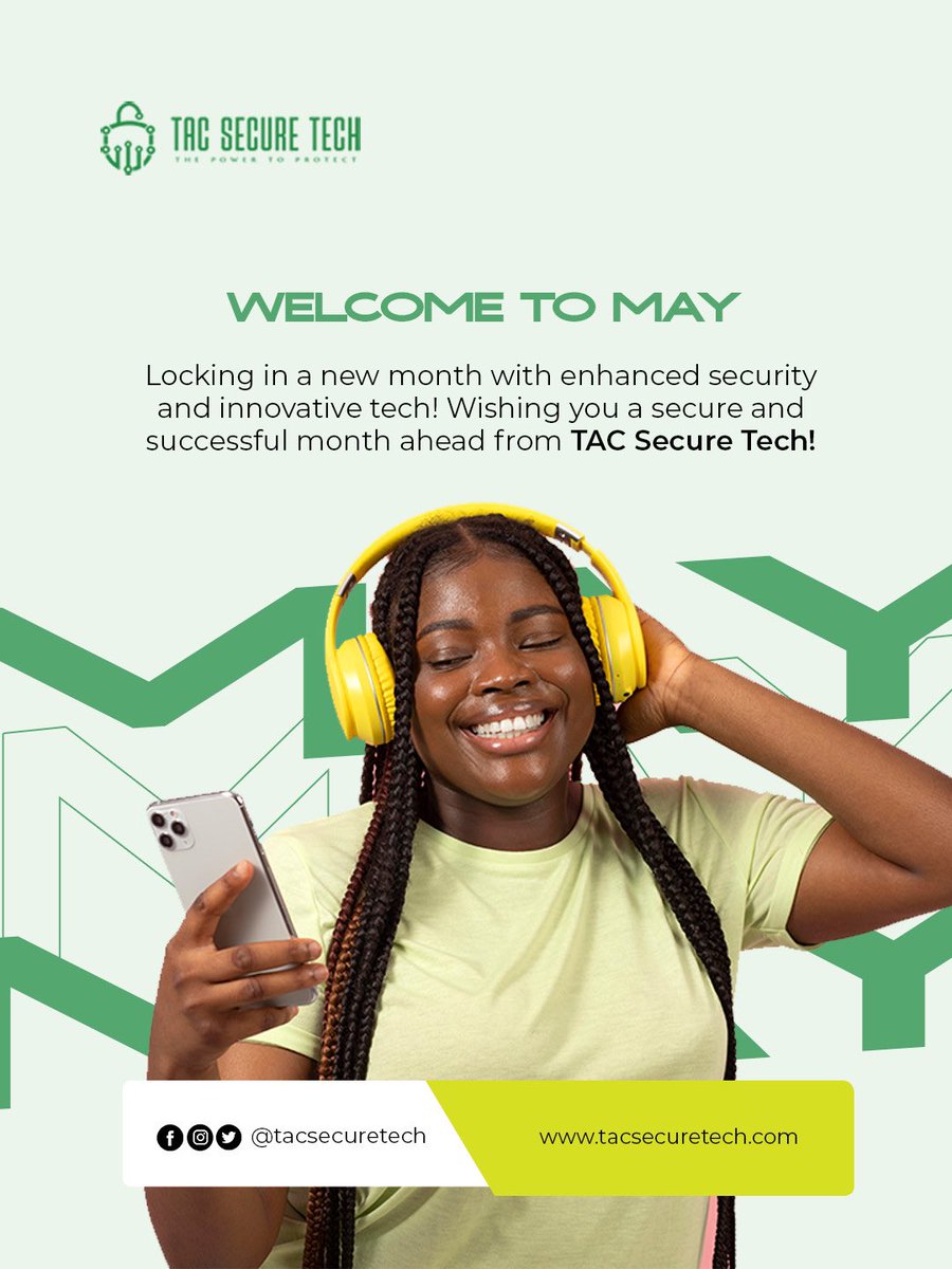 tacsecuretech's tweet photo. Welcome to May!
Join us in making May a month of heightened security awareness! Stay vigilant, stay secure.

#TacSecureTech #SecurityMatters #May #SafetyFirst #SecuritySolutions #Innovation #Protection #PeaceOfMind #SecureYourWorld” https://t.co/ln94wxSC0E