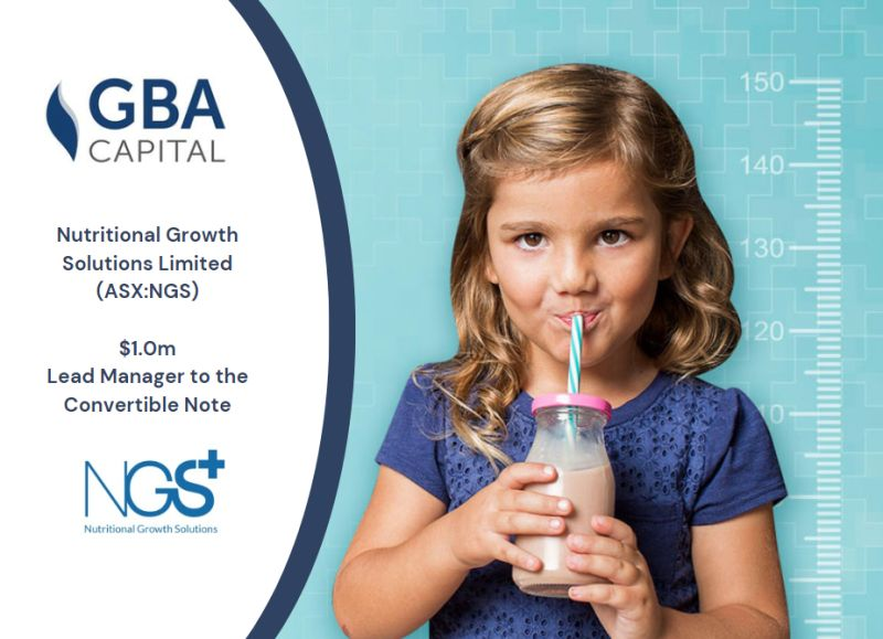 GBA Capital (@gba_capital) on Twitter photo <a href="/GBA_Capital/">GBA Capital</a> is pleased to have acted as Lead Manager for <a href="/NGS_ASX/">Nutritional Growth Solutions</a> $NGS
NGS is a U.S.-based health and nutrition company focused on clinically tested supplements for children aged three to sixteen, a growing segment in the U.S. wellness market. The company continues to expand <a href="/GBA_Capital/">GBA Capital</a> is pleased to have acted as Lead Manager for <a href="/NGS_ASX/">Nutritional Growth Solutions</a> $NGS
NGS is a U.S.-based health and nutrition company focused on clinically tested supplements for children aged three to sixteen, a growing segment in the U.S. wellness market. The company continues to expand