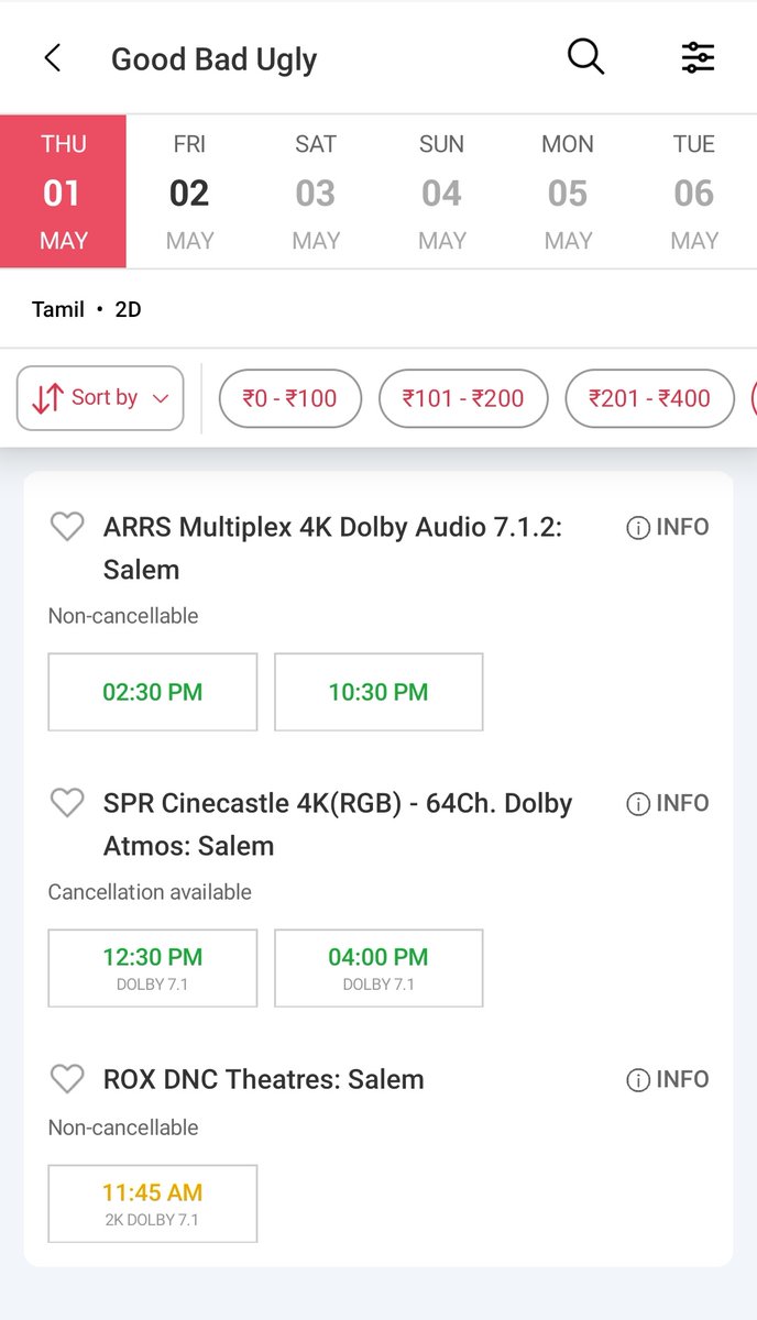 #GoodBadUgly continues 4th week at

<a href="/SPRcinecastle/">SPR CINECASTLE</a>
#ROXbyDNC
<a href="/SalemArrs/">ARRS MULTIPLEX</a>

#GoodBadUglyBlockbuster