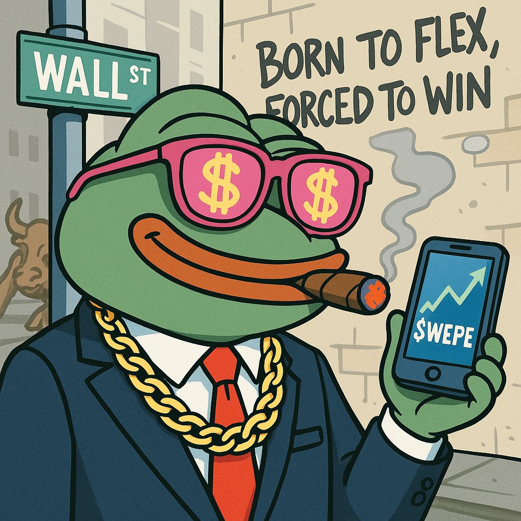 <a href="/WEPEsoldier/">⚔️SpartanOfWepe⚔️</a> <a href="/AS_WEPESpartan/">A S</a> <a href="/Mindless_btc/">Mindless.btc</a> <a href="/wepe_ETHusiast/">wepe and friends</a> <a href="/WEPEToken/">Wall Street Pepe</a> Some called it a joke, now they are broke. Keep doubting while we print. $WEPE doesn’t sleep.
#WEPE #Bullish