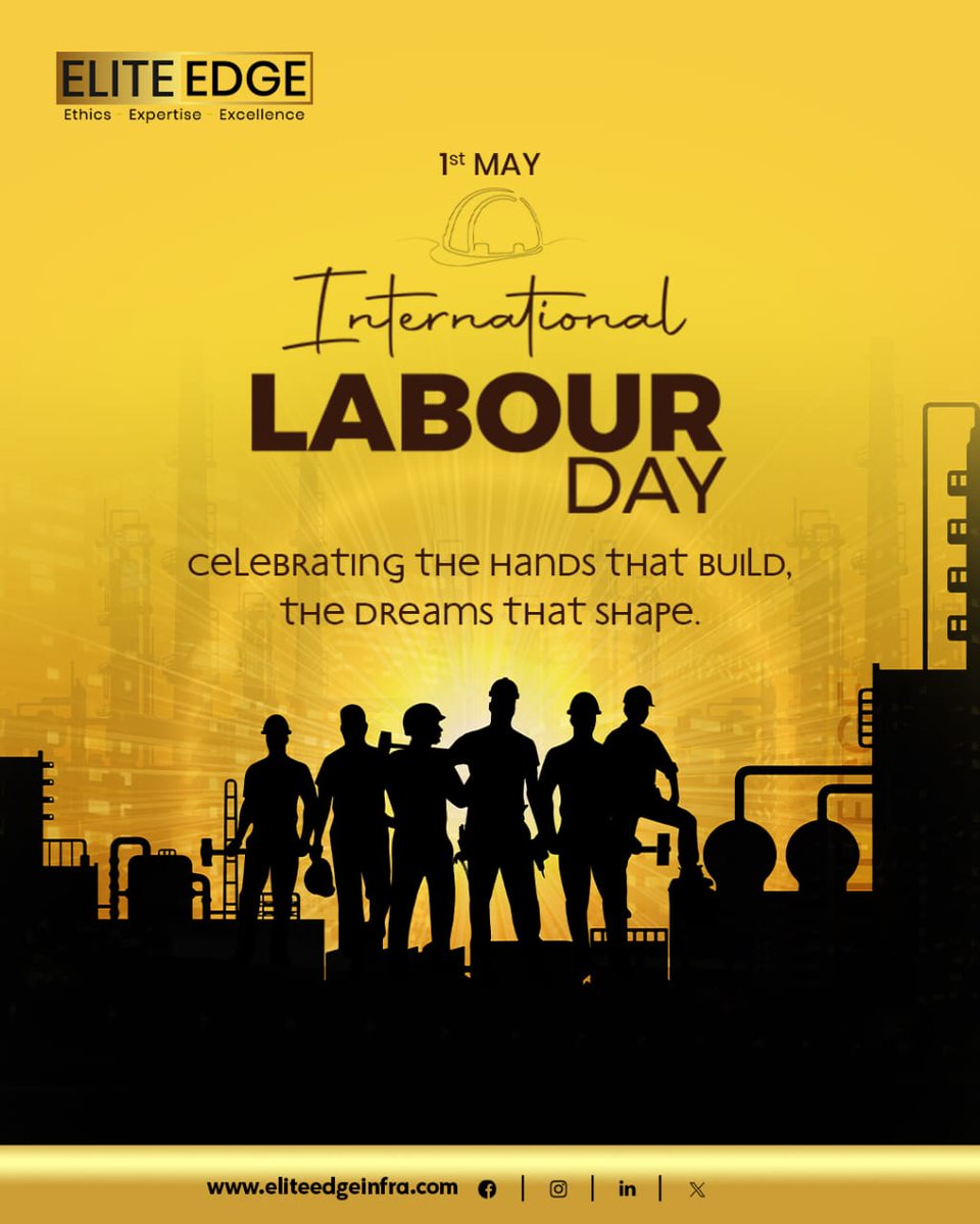 EliteShubham's tweet photo. On this 𝐋𝐚𝐛𝐨𝐮𝐫 𝐃𝐚𝐲, we pay tribute to those who construct dreams.

Elite Edge Infra understands that the luxuries are first built by sheer dedication, for greatness wins one effort at a time.

#EliteEdgeInfra #Shubhamsardana #RealEstate #LabourDay https://t.co/DqDGZsLuvP