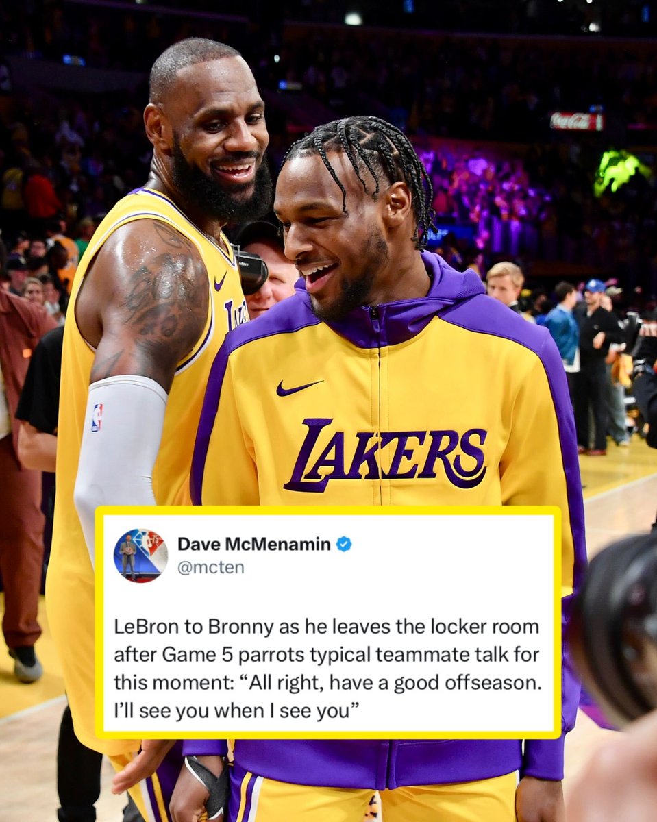 BleacherReport's tweet photo. Bron to Bronny 😅

(via @mcten) https://t.co/dNaCDuGqFZ