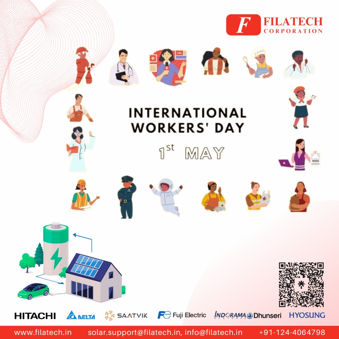 filatechindia's tweet photo. 🔧 Saluting the strength, dedication &amp; spirit of every worker this #LabourDay.👏

Your hard work powers progress — today and every day.

#InternationalLaboursDay #FilatechIndia #RespectForWorkers #TeamFilatech https://t.co/X1ufprRHbX