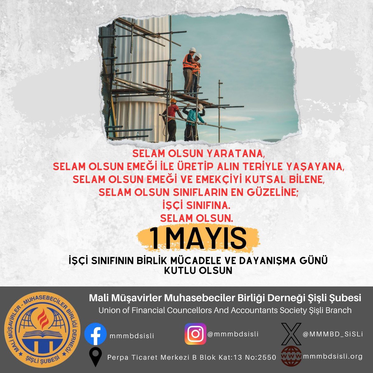 Yaşasın "#1Mayıs"
Yaşasın "Emek ve Dayanışma Günü"