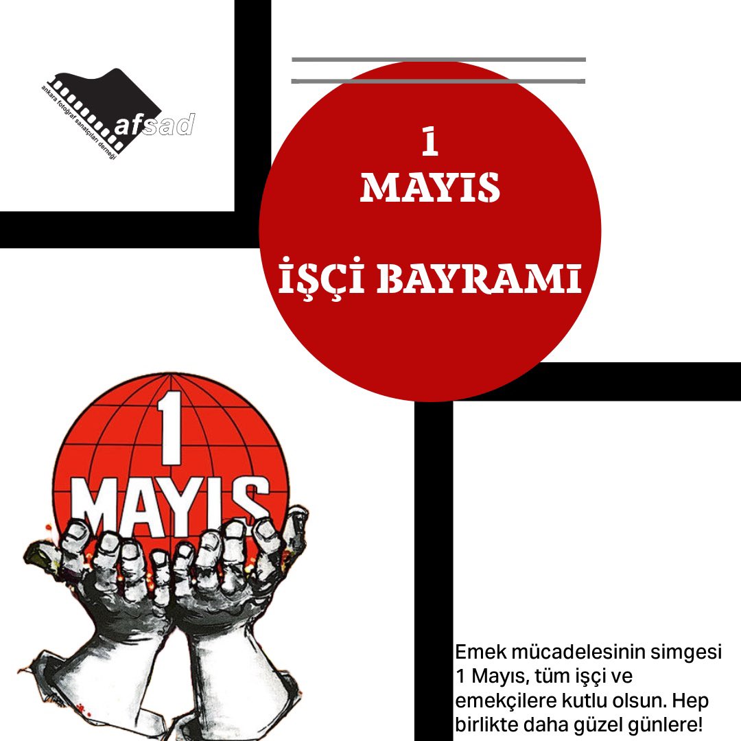 Emek mücadelesinin simgesi 1 Mayıs, tüm isçi ve
emekçilere kutlu olsun. 

Hep birlikte daha güzel günlere!

#afsad #1mayisemekvedayanismagunu #1MayısİscininEmekcininBayramı