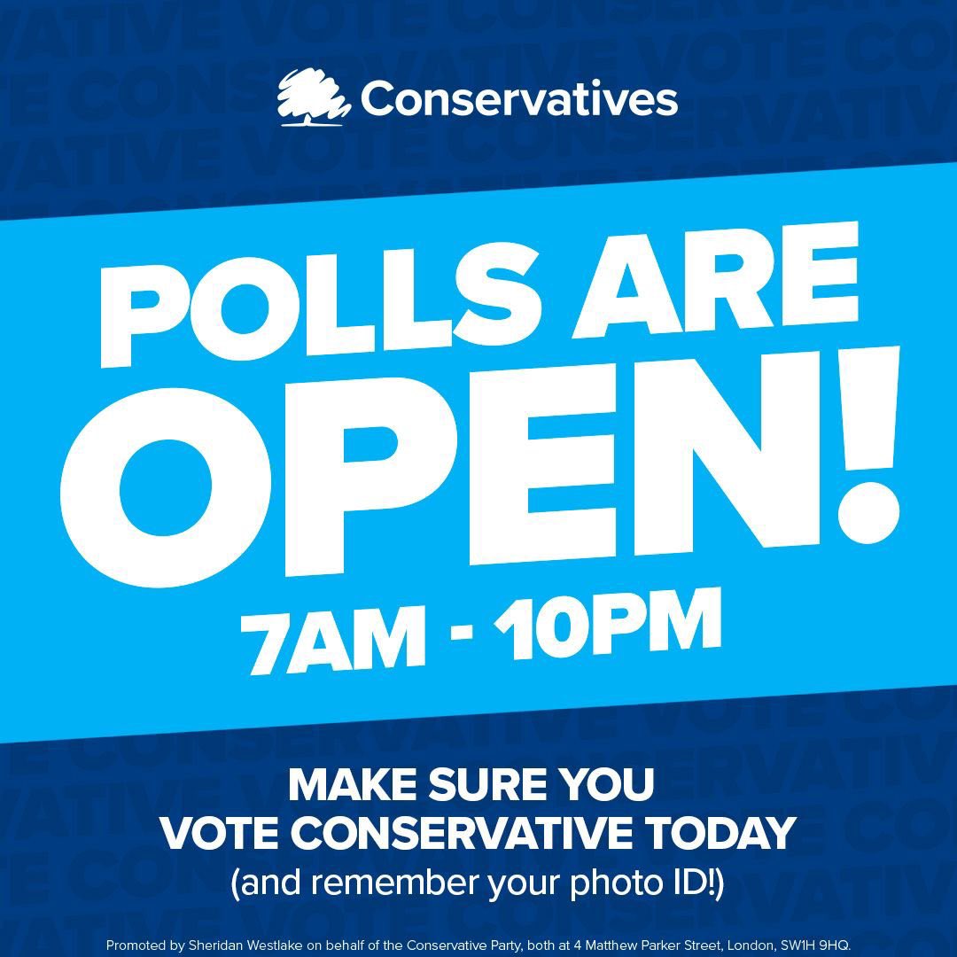 🗳️ Polls are now open for the Hertfordshire County Council elections! #VoteConservative today 🔵

(And remember your ID!)