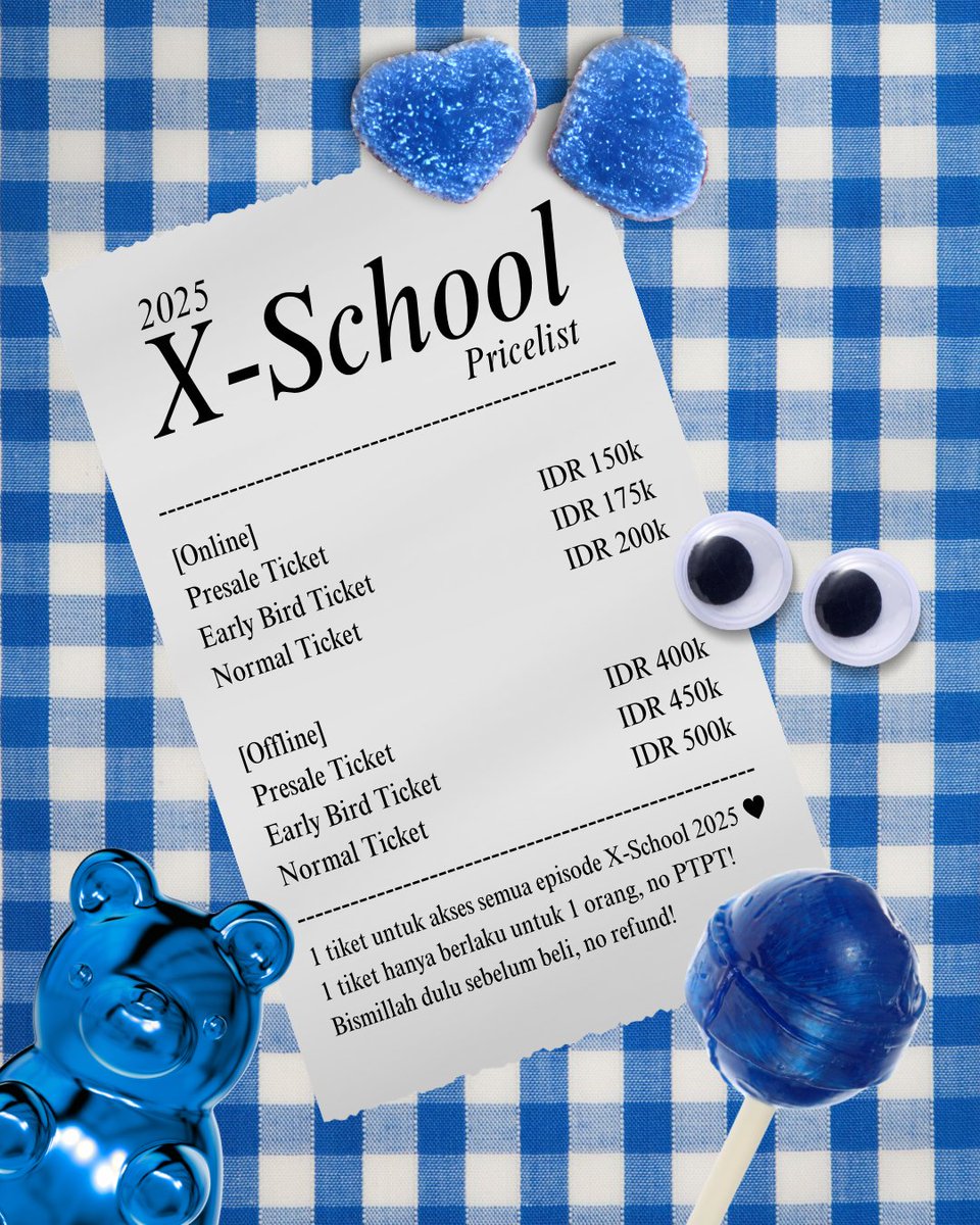 ✨ X-SCHOOL 2025 💫 
"Academy of K-Pop Stans"

If you are in the Greater Jakarta area (Jabodetabek), come and join our offline class 🤗
But if you are outside Jabodetabek or unable to attend in person, we also have online tickets 😉

⬇️⬇️⬇️

#xkwavers #xschool #xschool2025