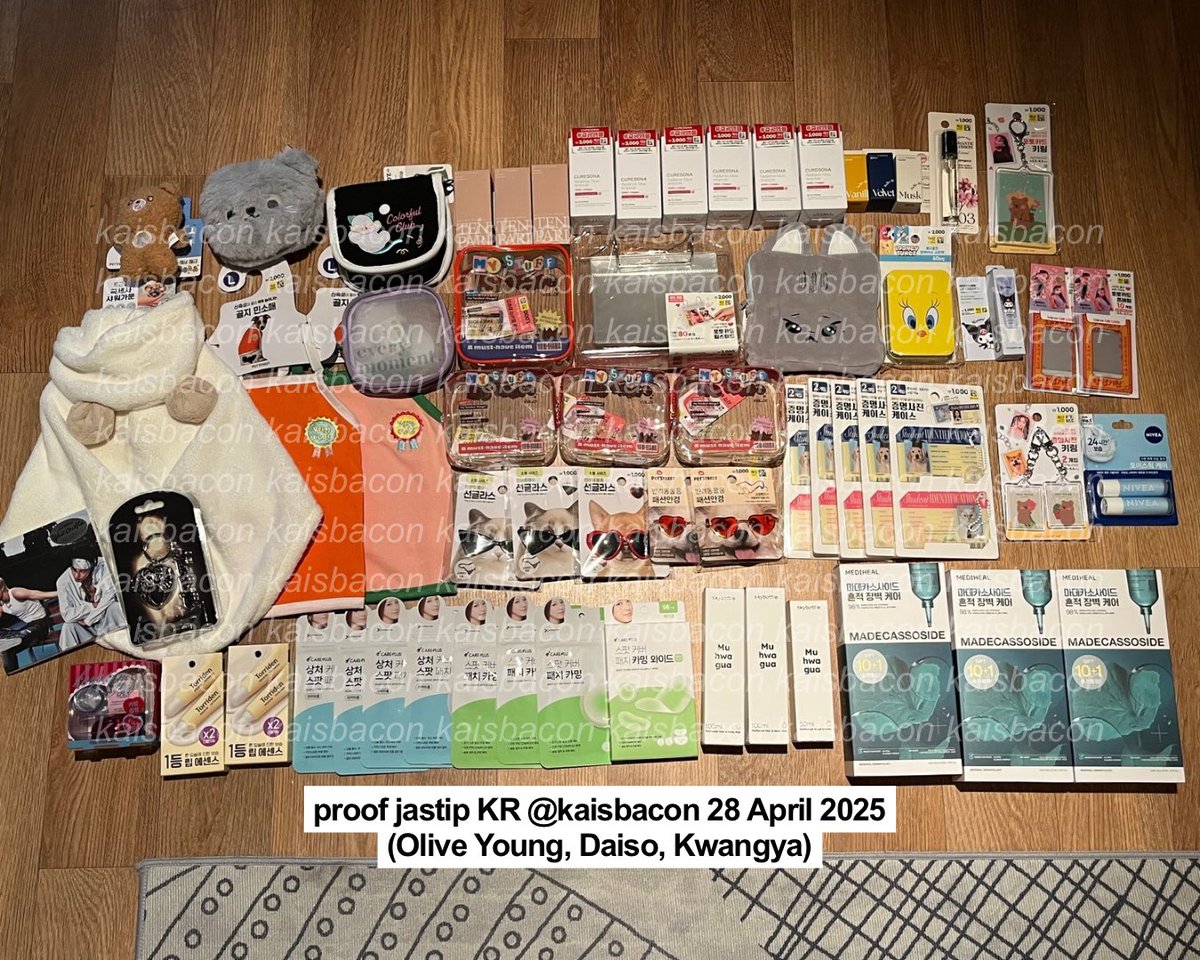 kaisbacon's tweet photo. [PROOF] JASTIP KR KOREA 🇰🇷 by kaisbacon

28 April 2025
- Olive Young
- Daiso
- Kwangya Seoul https://t.co/uOrcuF6XxH