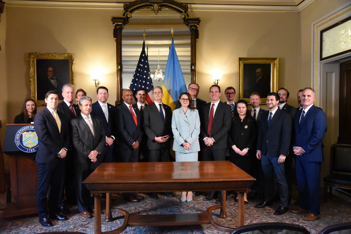 Thanks to the leadership and agreements between President Volodymyr Zelenskyy and President Donald Trump, Secretary of the Treasury Scott Bessent and I signed the agreement between Ukraine and the United States to establish the United States–Ukraine Reconstruction Investment