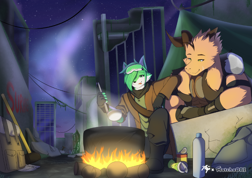 GreenteaFoxxo's tweet photo. "It's a must to fill your energy for the next expedition. Eat up and rest well"

IWAG 2025 art submission https://t.co/ayRvCabtWU