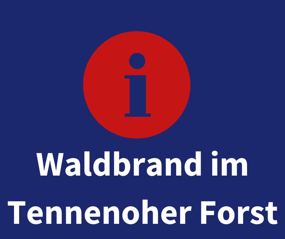 Im Tennenloher Forst gibt es einen Waldbrand im Bereich des ehemaligen Truppenübungsplatzes. Das Brandgebiet liegt im Landkreis Erlangen-Höchstadt. Für die Bevölkerung im Stadtgebiet besteht keine Gefahr. erlangen.de/aktuelles/wald…