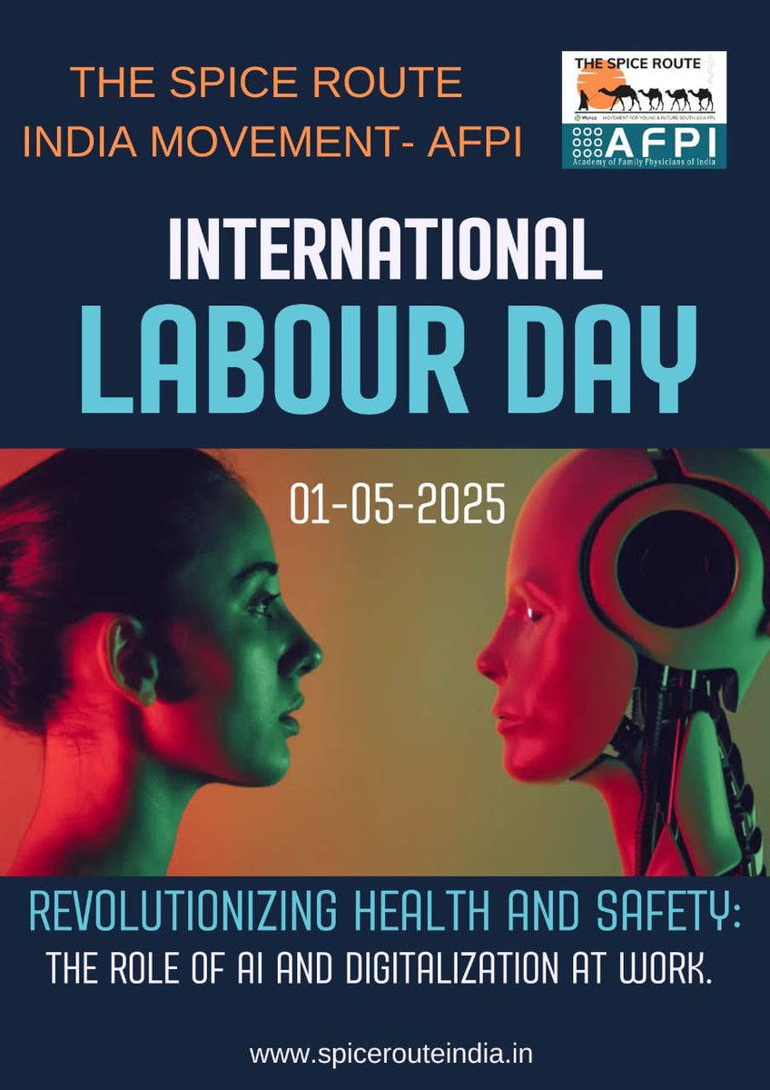 Today, on International Labour Day,  Spice Route of India Movement wishes good health to all the hardworking manpower of the country building the future of the nation one step at a time!!

#internationallabourday #proudtobeafamilyphysician #spicerouteindiamovement