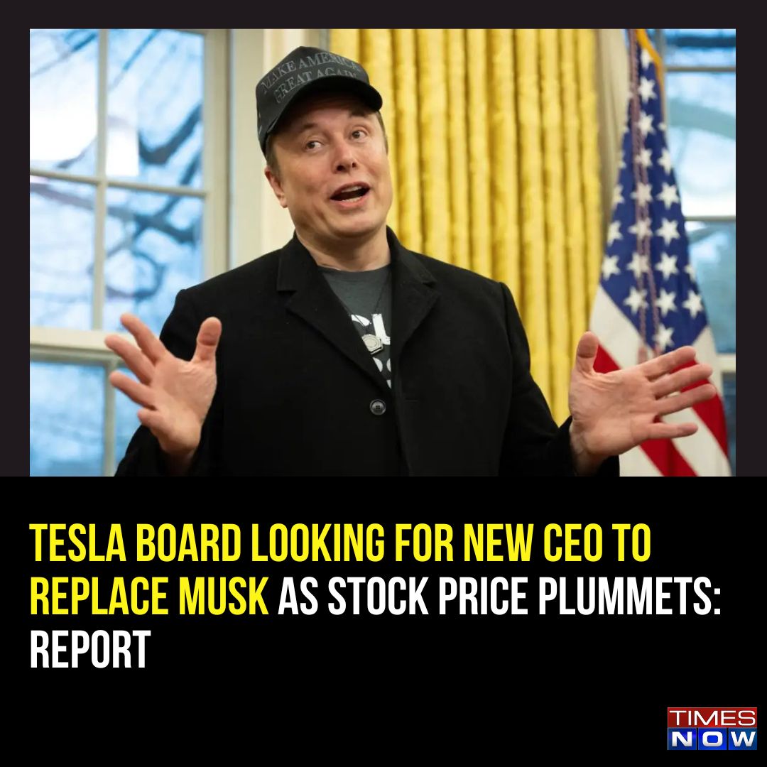 TimesNow's tweet photo. Tesla Board Looking For New CEO To Replace Musk As Stock Price Plummets: Report
#TNCards #ElonMusk #TeslaBoard
https://t.co/2namGbmsnm https://t.co/r53vFNqVkN