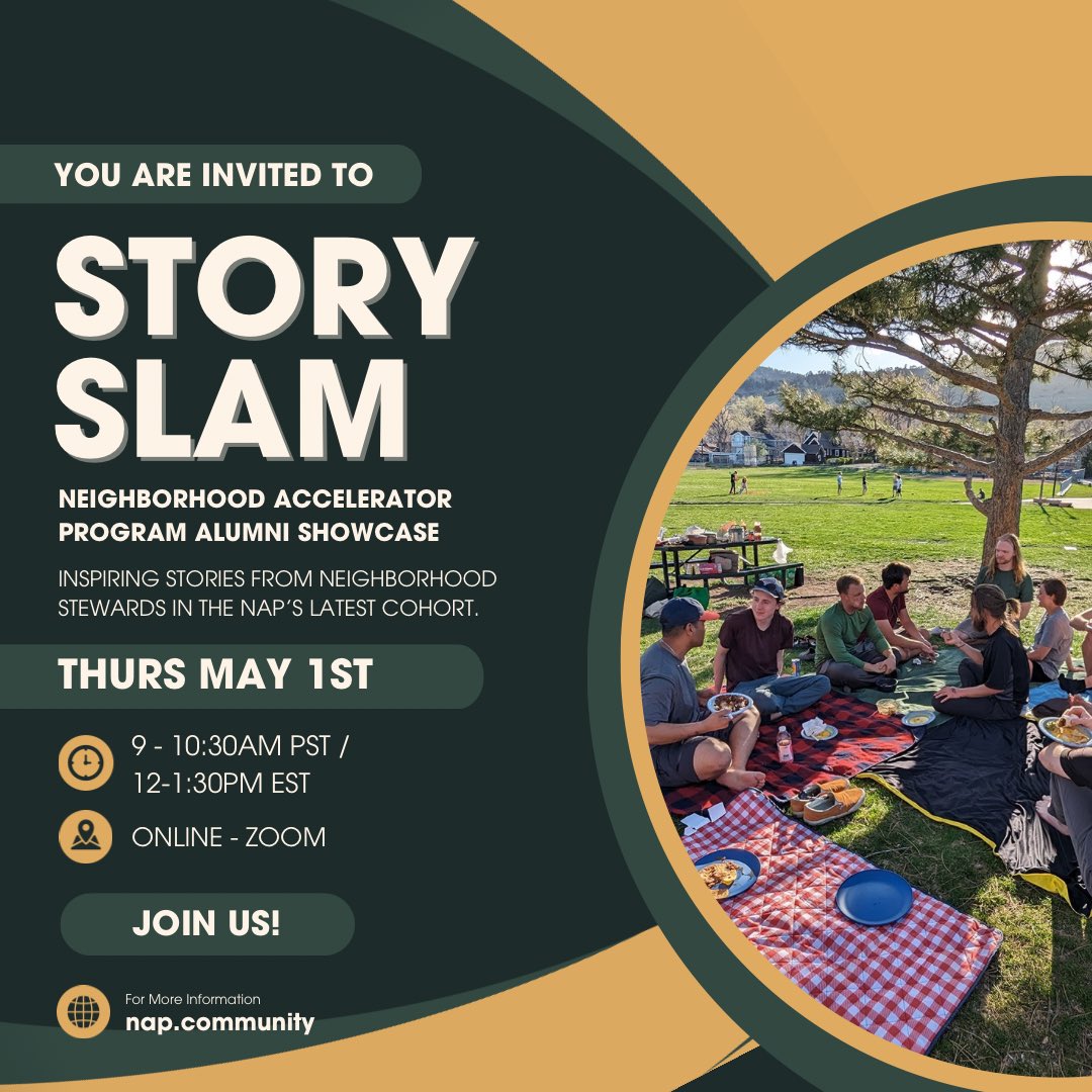 The 30+ participants of the NAP: Neighborhood Accelerator Program just wrapped up their 10 week course (that’s the 3rd cohort that <a href="/savkruger/">Savannah Kruger</a> has taken through the NAP. This round she was joined by a community facilitation consultant <a href="/findkaela/">Kaela Atleework</a>. 

We’d love to invite all the