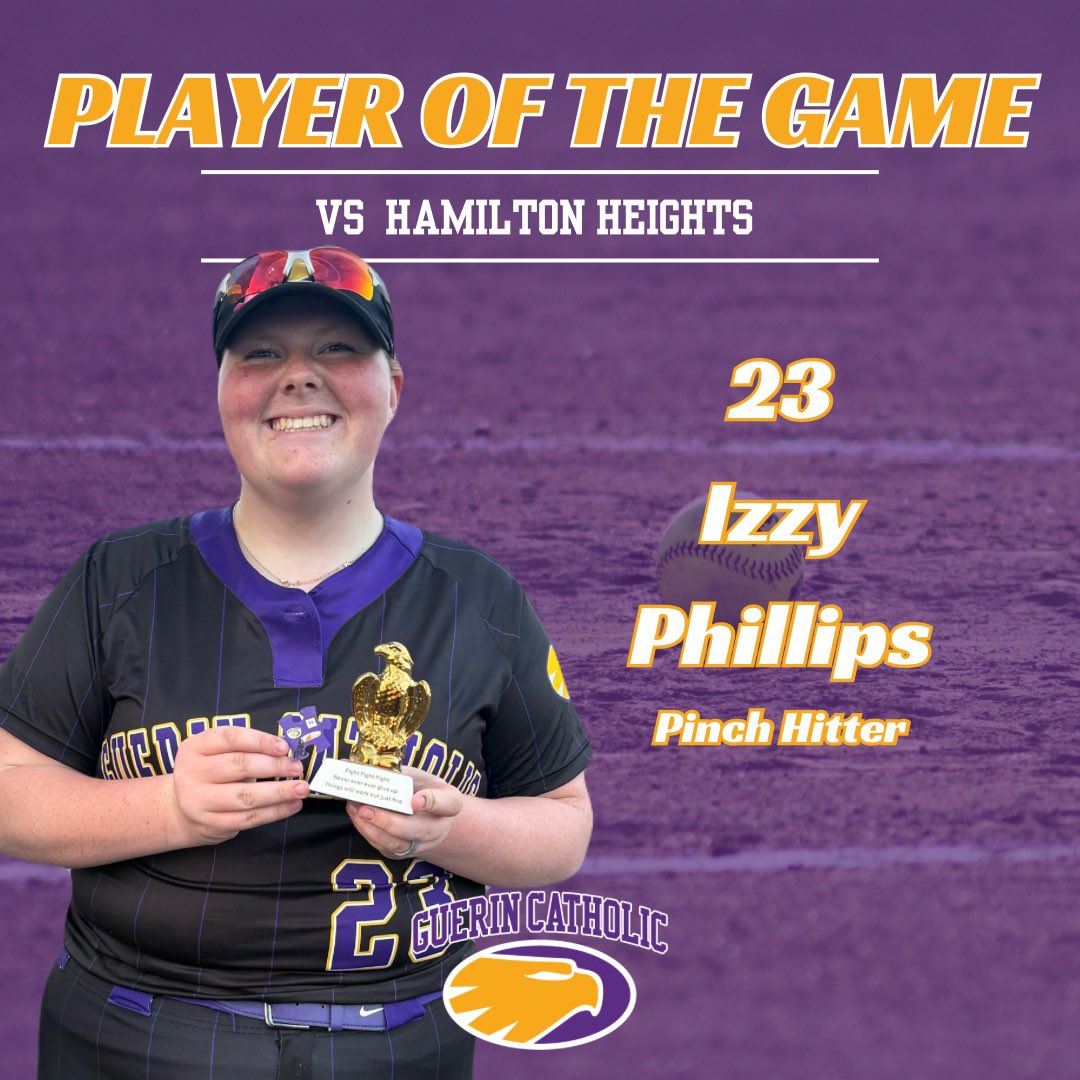 Clutch Moment!
Izzy Phillips came in as a pinch hitter in the top of the 7th and delivered with a single! Well deserved Player of the Game vs. Hamilton Heights!
#GoGoldenEagles #ClutchHit