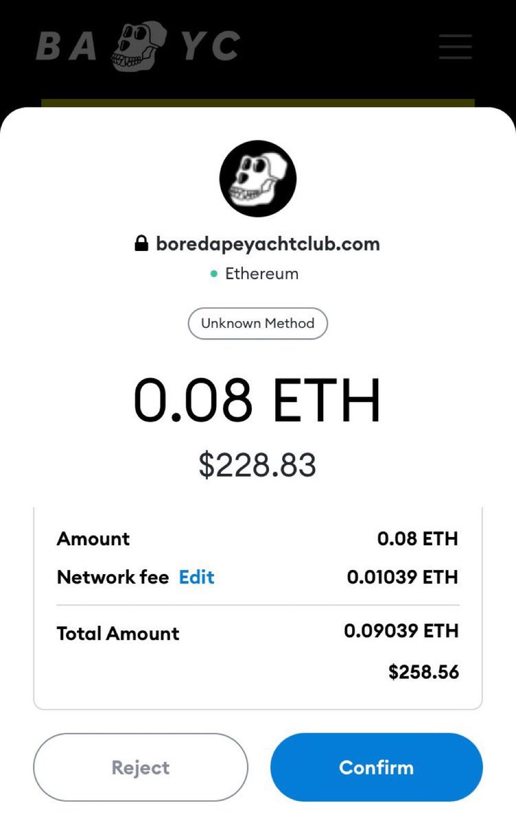 RFDZI ✋🏻🍌🦍 (@rfdzi) on Twitter photo 4 years ago to mint a <a href="/BoredApeYC/">Bored Ape Yacht Club 🍌</a> it cost you 0.08 ETH or $228.83
If you chose to keep that ETH instead, today 0.08 ETH is worth $144.
Moral of the story? ETH is for buying NFTs 4 years ago to mint a <a href="/BoredApeYC/">Bored Ape Yacht Club 🍌</a> it cost you 0.08 ETH or $228.83
If you chose to keep that ETH instead, today 0.08 ETH is worth $144.
Moral of the story? ETH is for buying NFTs