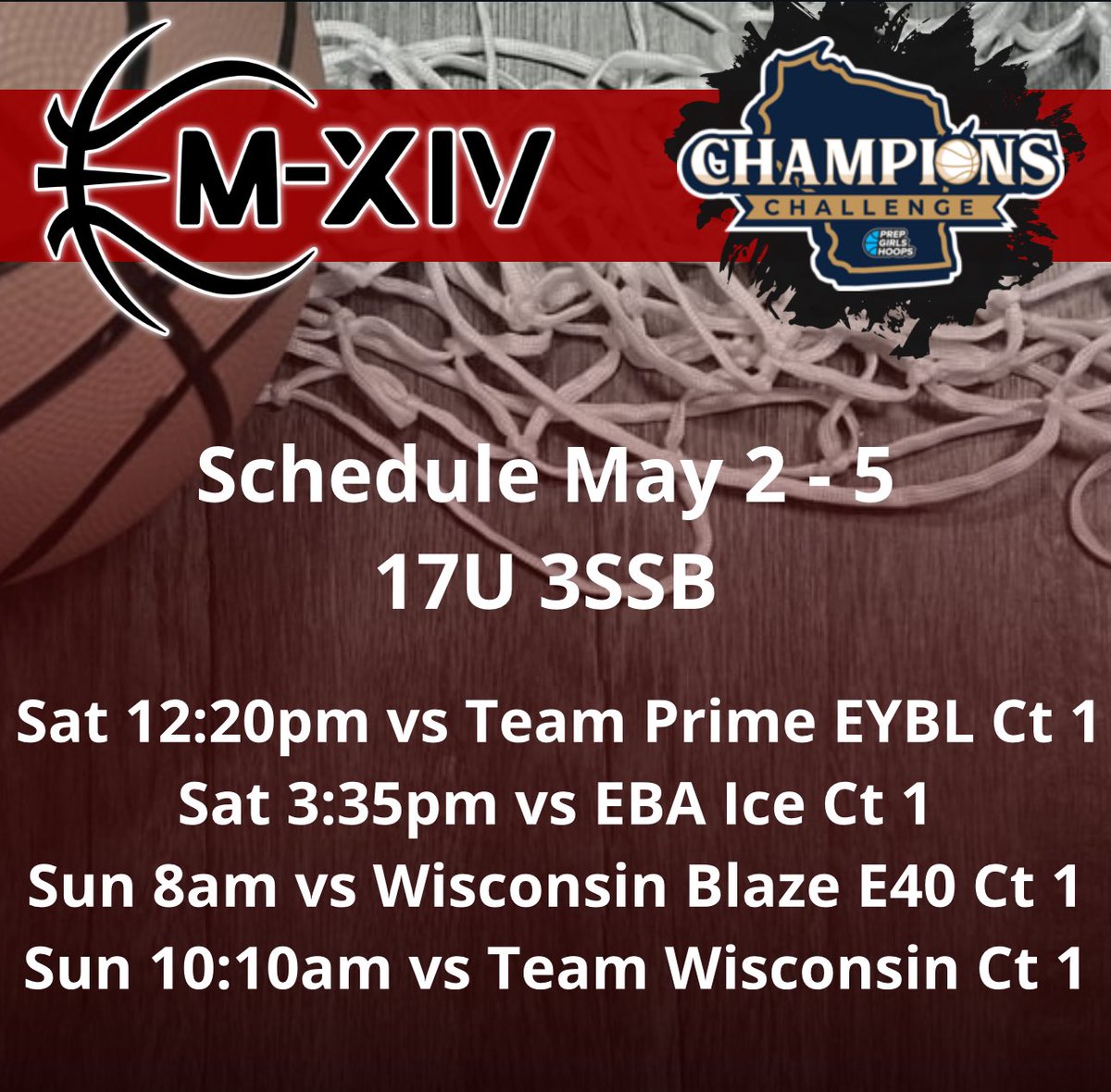 Team M-XIV Girls (@m14hoops_girls) on Twitter photo 📸 17U 3SSB
🗓 May 2 - 5
✈️ Appleton, WI
#Repthe14
<a href="/PGHByron/">Byron Xerxes Livsey</a>
<a href="/PGHIllinois/">Prep Girls Hoops Illinois</a>
<a href="/JrAllStarBB/">Jr. All-Star Girls Basketball</a>
<a href="/MMBR_CoachGBell/">Major Movez Basketball Review #MMBR</a>
<a href="/MHS_Girls_/">Midwest Hoops Spotlight</a> 📸 17U 3SSB
🗓 May 2 - 5
✈️ Appleton, WI
#Repthe14
<a href="/PGHByron/">Byron Xerxes Livsey</a>
<a href="/PGHIllinois/">Prep Girls Hoops Illinois</a>
<a href="/JrAllStarBB/">Jr. All-Star Girls Basketball</a>
<a href="/MMBR_CoachGBell/">Major Movez Basketball Review #MMBR</a>
<a href="/MHS_Girls_/">Midwest Hoops Spotlight</a>