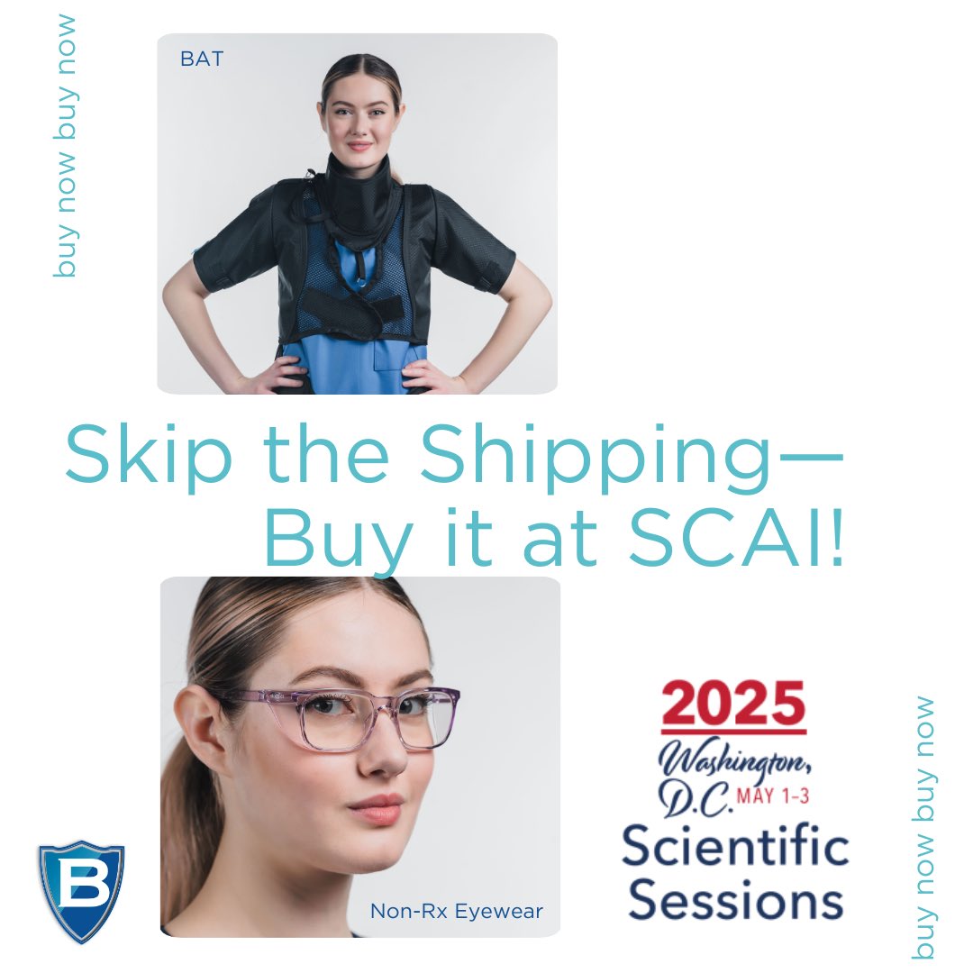 Join us at Booth 231 at SCAI - May 1-3, to explore the best in radiation protection gear.

✔️ Try on BAT™ and our eyewear options
✔️ Skip the shipping and purchase in person

#SCAI2025 #RadiationProtection #BAT #Eyewear #LeadingTheWay #ChooseNow #BuyNow #BurlingtonMedical