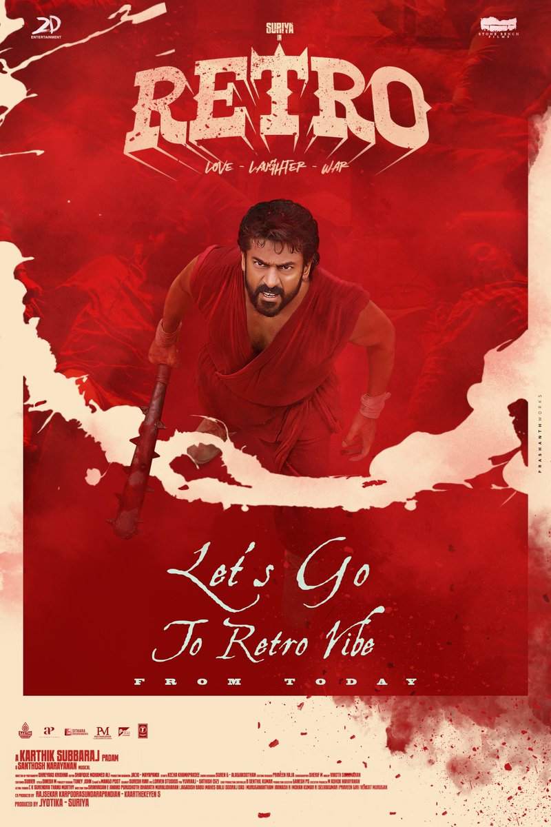 Prepare Yourselves for the Rollercoaster ride of Love-Laughter-War ❤️‍🔥 from <a href="/Suriya_offl/">Suriya Sivakumar</a> 's much awaited film #RETRO 💥

A <a href="/Prashanth_works/">Prashanth_works</a> Poster!
#RetroFanArt #TheOne
#RetroFromToday
#Suriya <a href="/hegdepooja/">Pooja Hegde</a> <a href="/karthiksubbaraj/">karthik subbaraj</a> <a href="/stonebenchers/">Stone Bench</a>