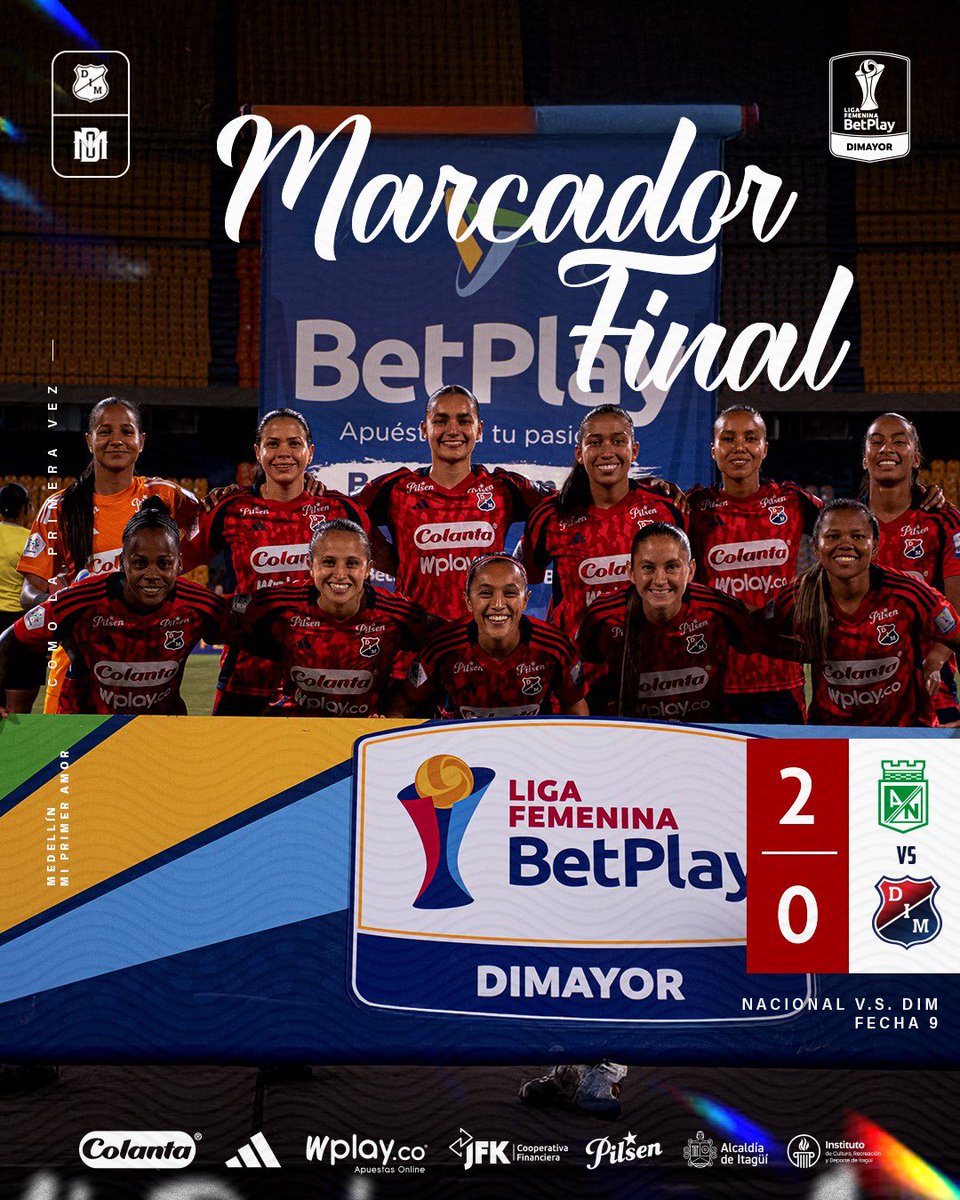 [Marcador final🔴🔵]

Hoy fue victoria para el rival.

#VamosMedellín #SomosFamilia